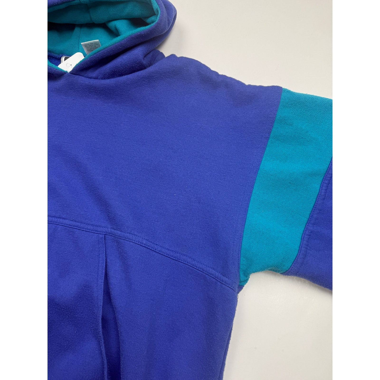 Vintage Vintage 80s/90s Activewear Two Tone Blank Pullover Hooded L Size US L / EU 52-54 / 3 - 4 Thumbnail