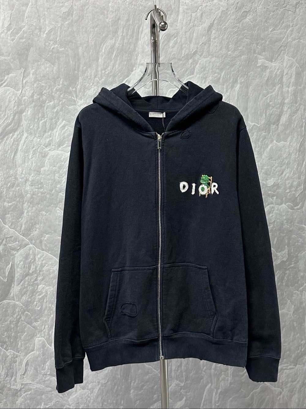 Dior Dior Cartoon Logo Zip-Up Hoodie Size XL Size US XL / EU 56 / 4 - 1 Thumbnail