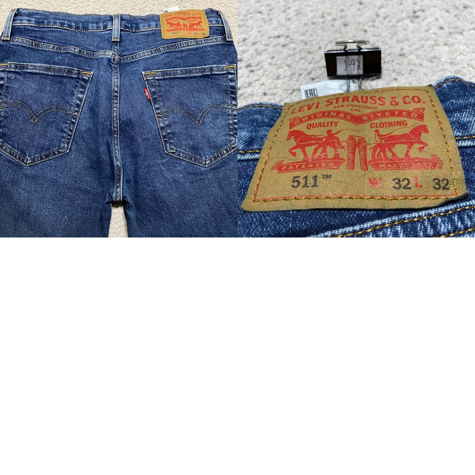 Levi's Levi's 511 Jeans Mens 32x32 Slim Straight Mid Rise Blue Denim Medium Wash Size US 32 / EU 48 - 9 Thumbnail