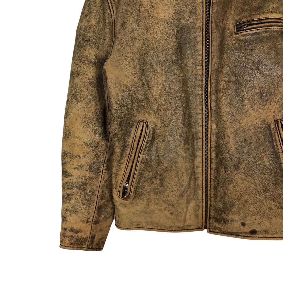 Japanese Brand 📌Vintage True Leather Biker Jacket On Time Road Master Rare Size US L / EU 52-54 / 3 - 5 Thumbnail