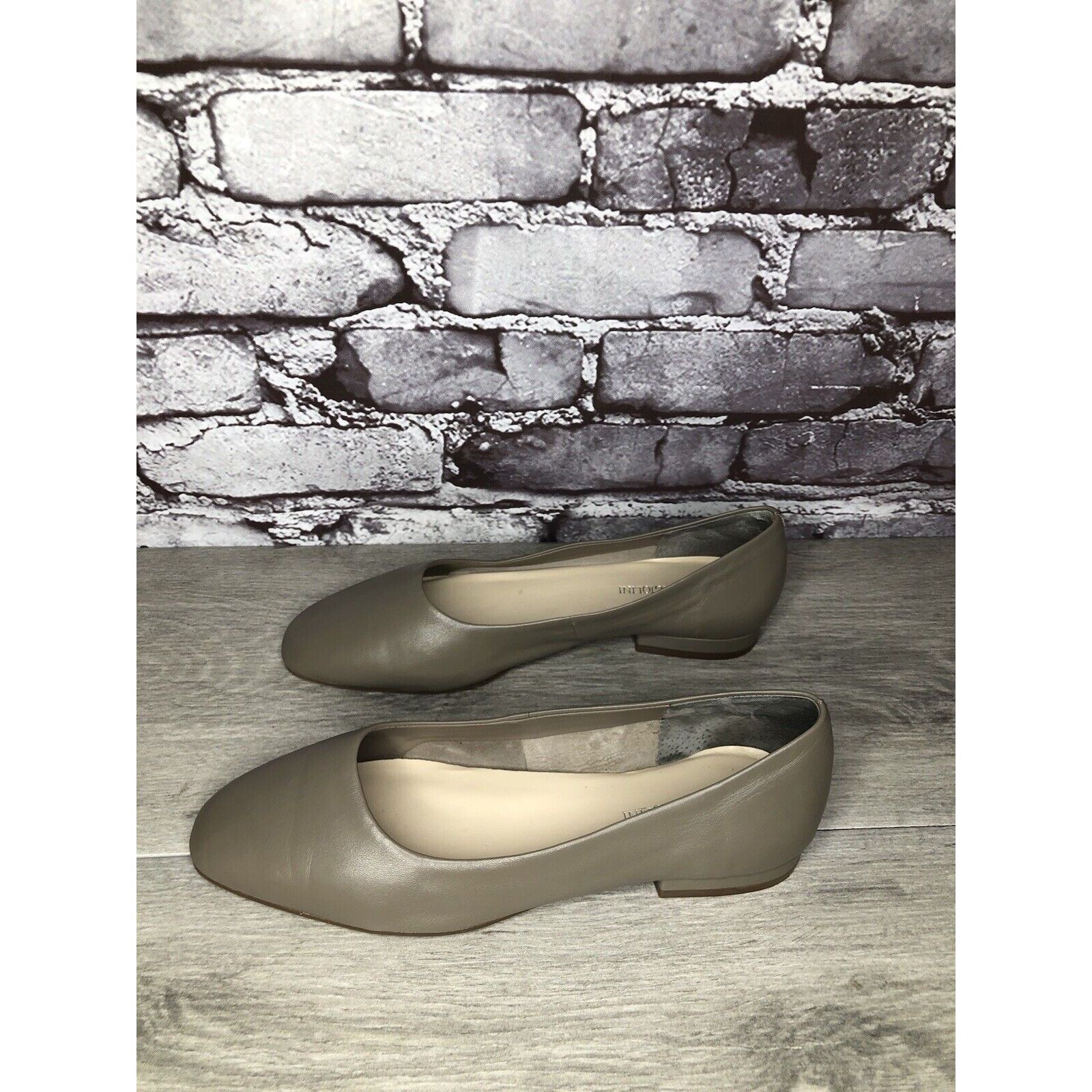 Other ENZO ANGIOLINI Gray Lydian Slip On Leather Ballet Flats Wome Size US 6.5 / IT 36.5 - 19 Thumbnail