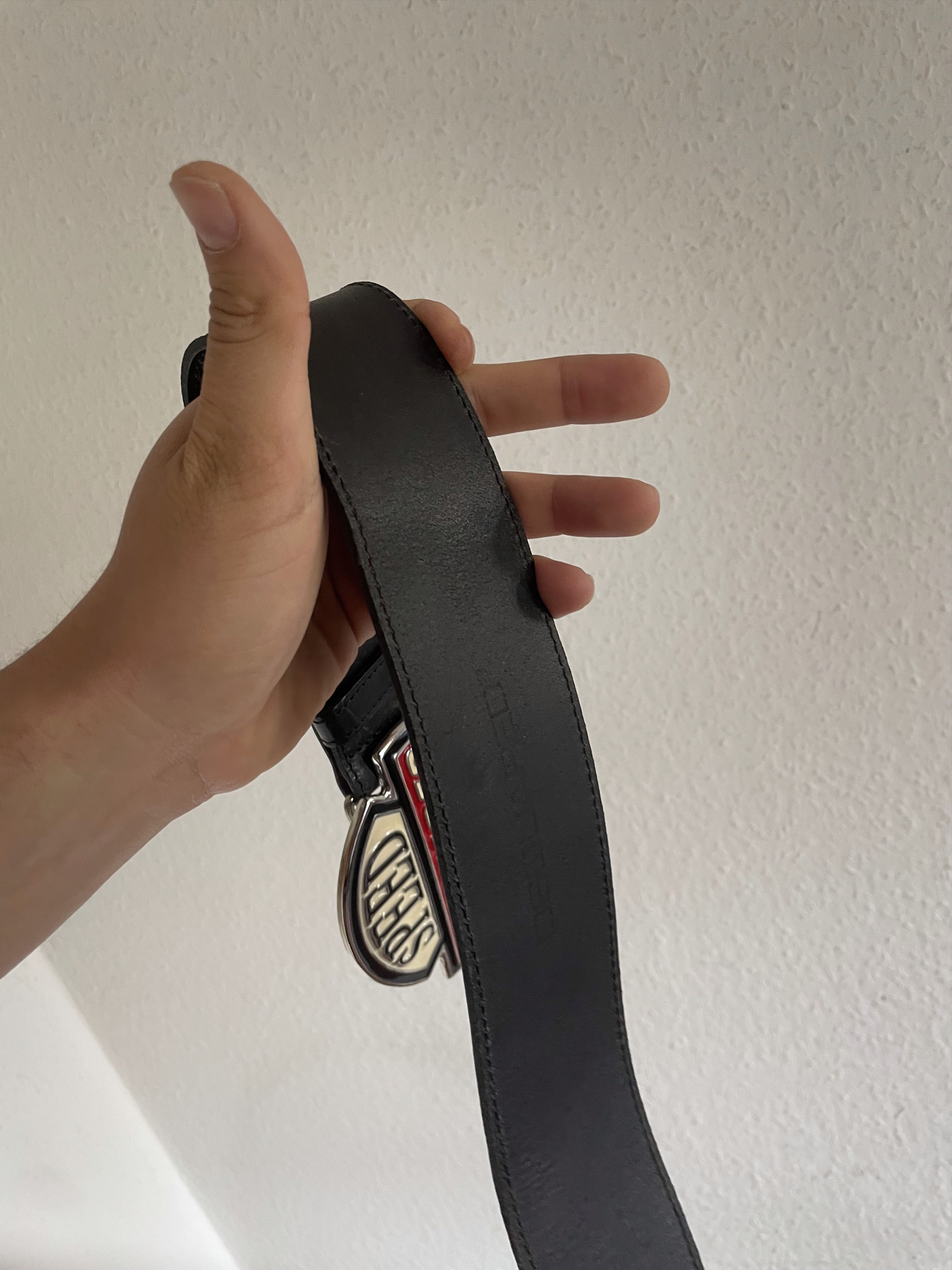 Dsquared2 Speed Oil Big Buckle Leather Belt Size 34 - 2 Thumbnail