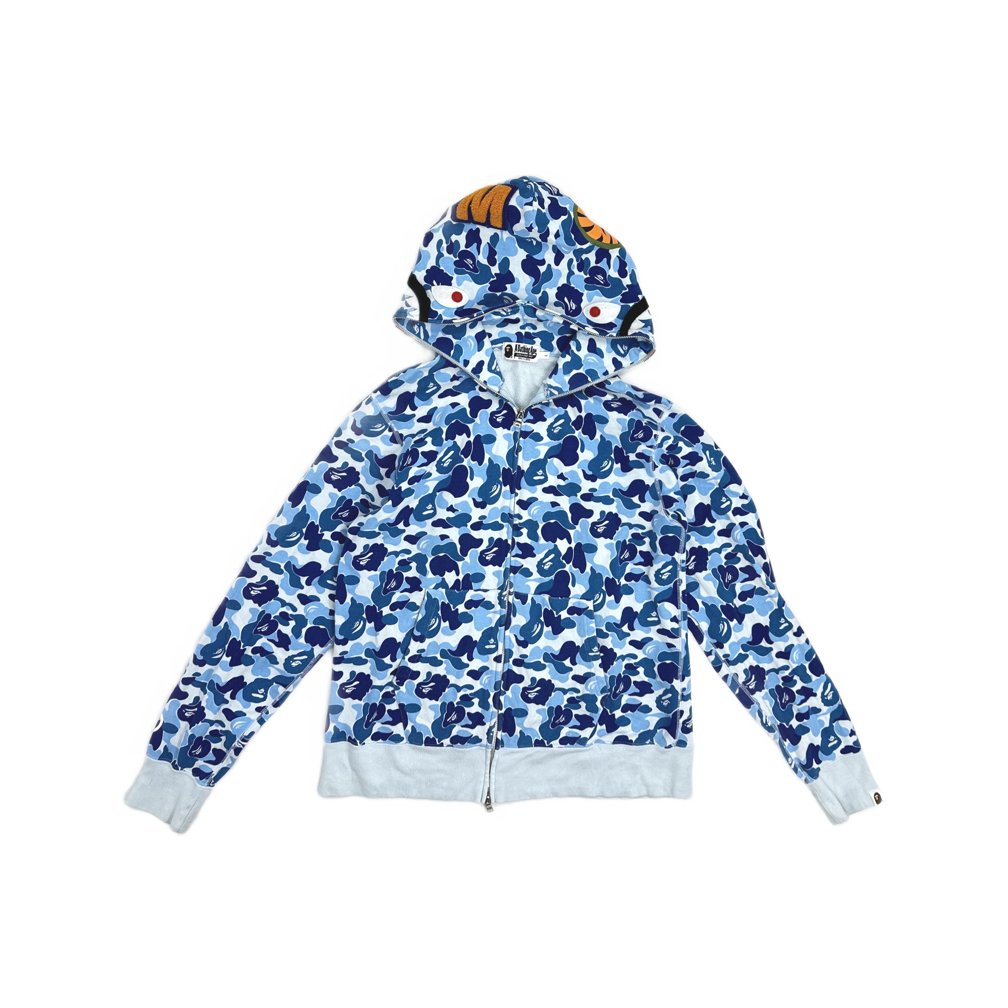 Bape A Bathing Ape BAPE X PSG PARIS SHARK FULL ZIP HOODIE | Grailed