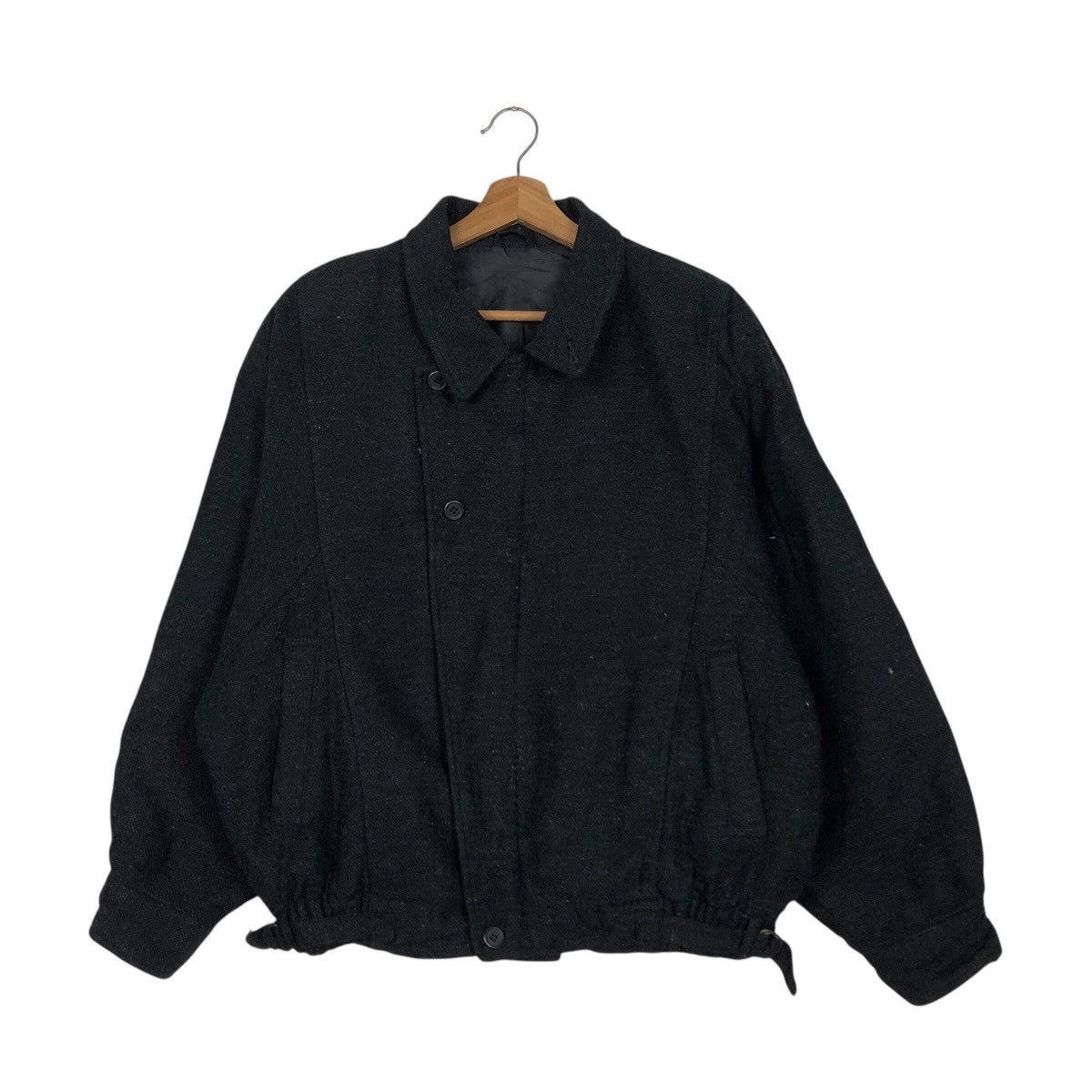 Japanese Brand 📌Vtg Wool Bomber Jacket Double Layer Unbranded Issey Miyake Size US M / EU 48-50 / 2 - 3 Thumbnail