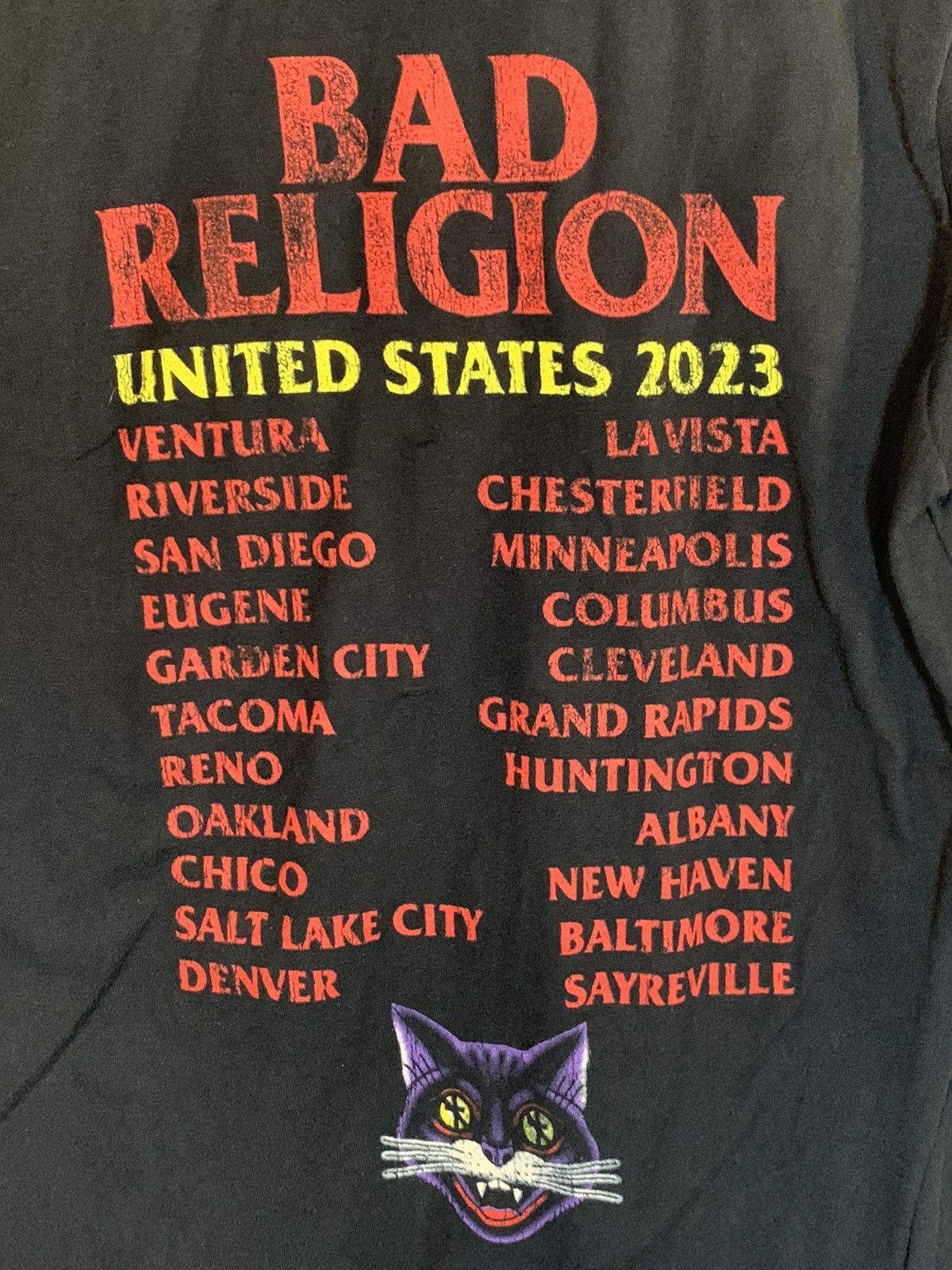 Band Tees *RARE* Bad Religion Tour United States 2023 Art T-Shirt - L Size L / US 10 / IT 46 - 6 Thumbnail