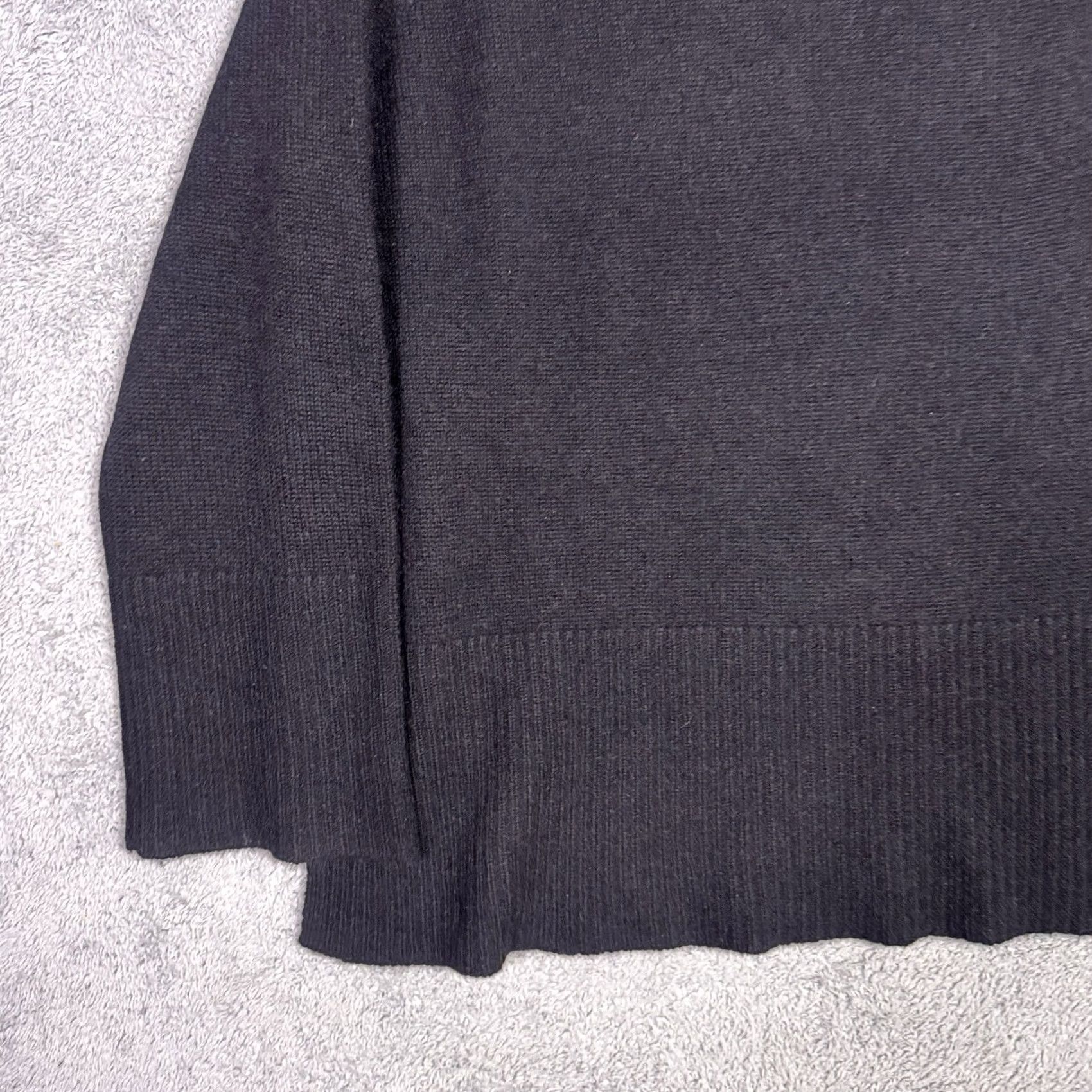 Vintage 360 Sweater Women M Pullover Crewneck Raglan Sleeve Black Cashmere Lightweight Side Slit Quiet Luxury Vintage No Size M / US 6-8 / IT 42-44 - 3 Thumbnail