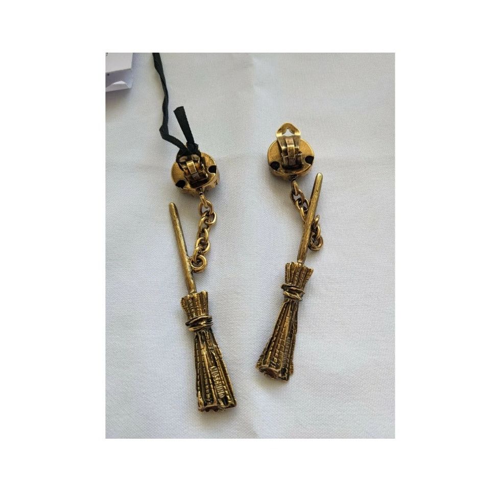 Moschino SS20 Moschino Couture Jeremy Scott BROOM CLIP ON EARRINGS Size ONE SIZE - 8 Thumbnail