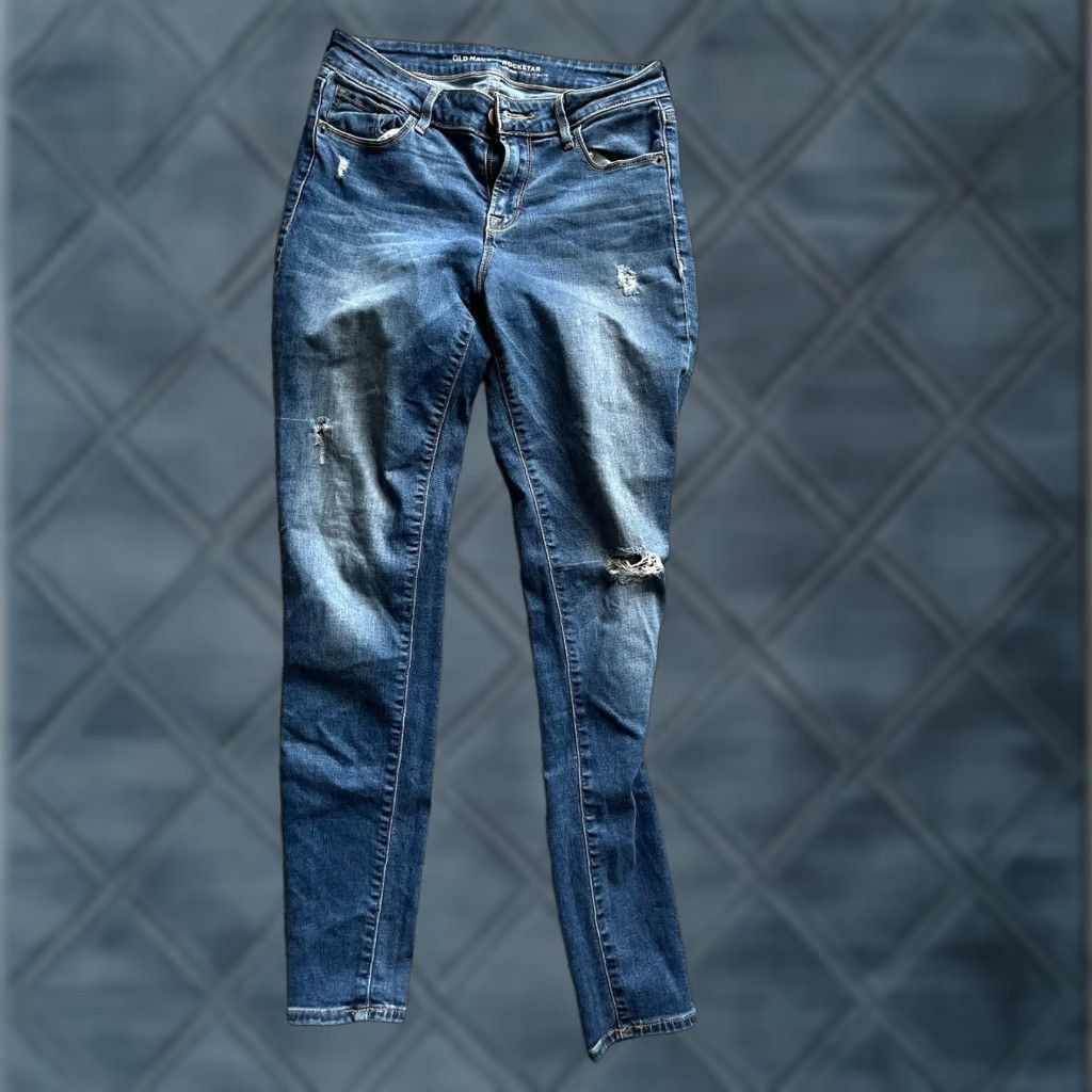 Old Navy VINTAGE Old Navy Womens Rockstar Jeans Womens Size 2 Regular Mid Rise Blue Size 26" / US 2 / IT 38 - 1 Thumbnail
