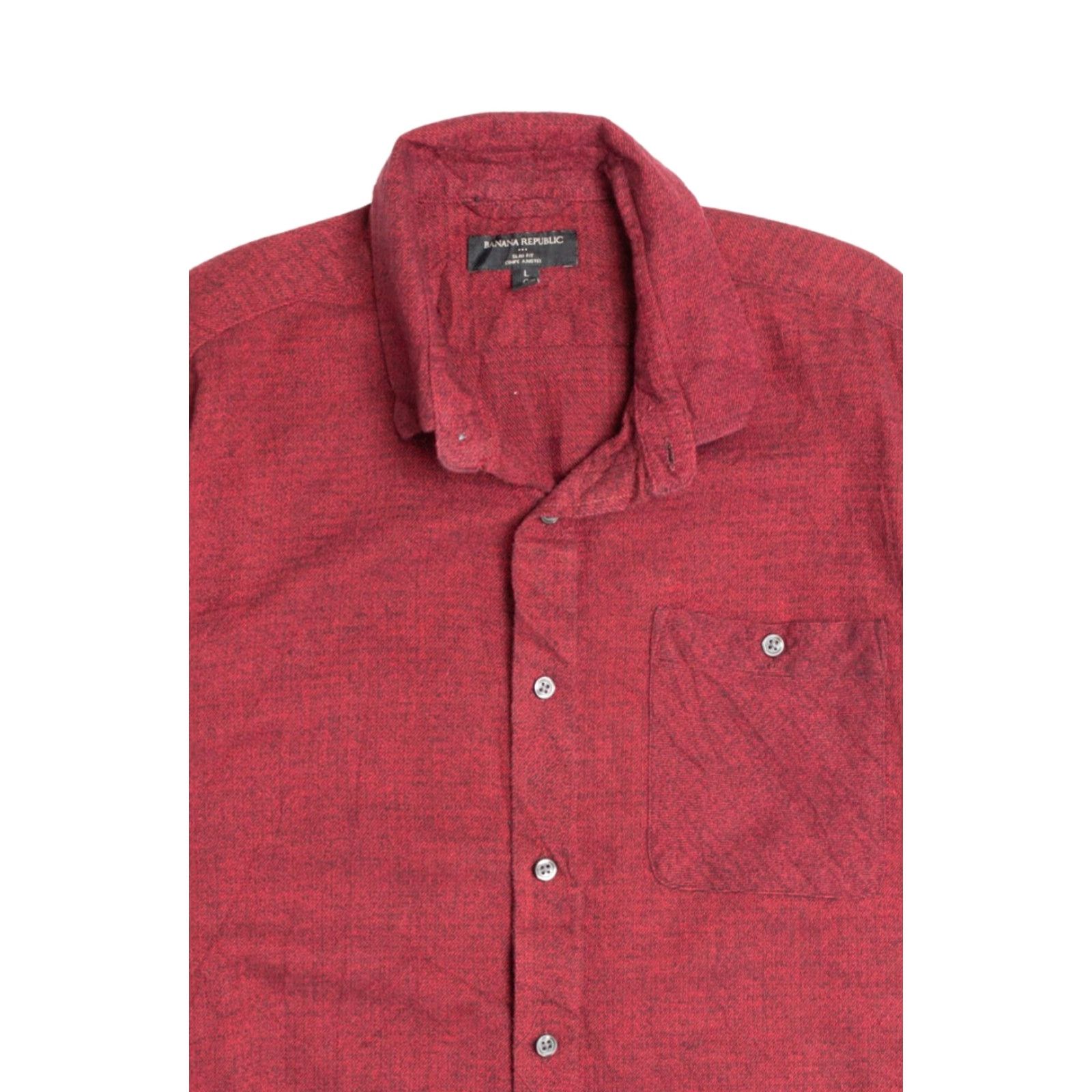 Banana Republic VINTAGE Banana Republic Red Flannel Shirt Large Long Sleeve Casual Size US L / EU 52-54 / 3 - 2 Thumbnail
