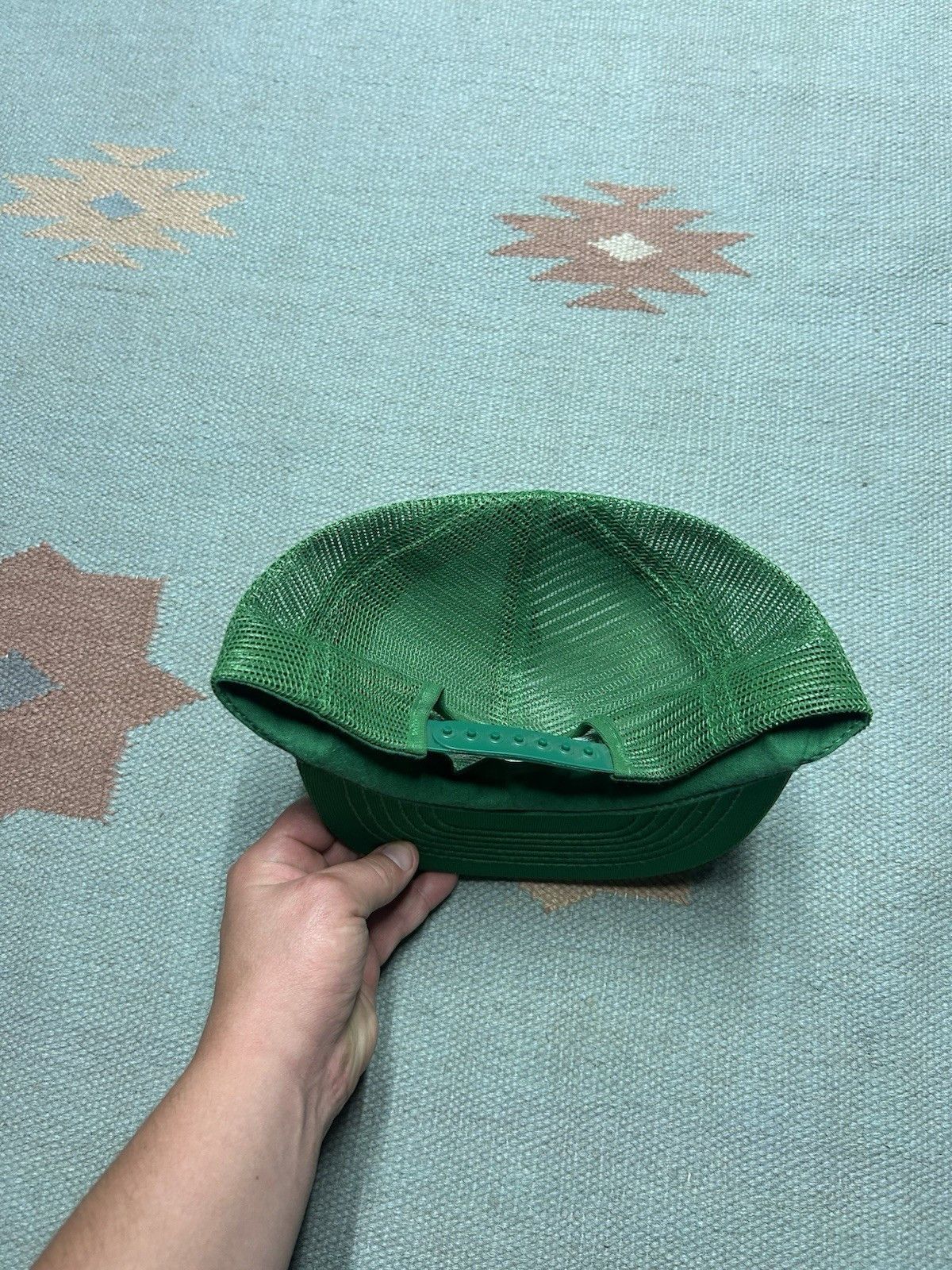 Vintage Vintage 80s trucker hat Prairie NSA forest green made USA Size ONE SIZE - 4 Thumbnail