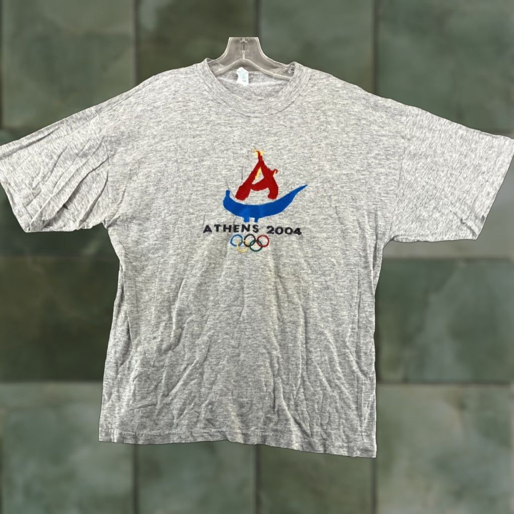 Vintage BETYK Athens 2004 Summer Olympics TShirt Adults M Gray Nike? Size US M / EU 48-50 / 2 - 1 Thumbnail