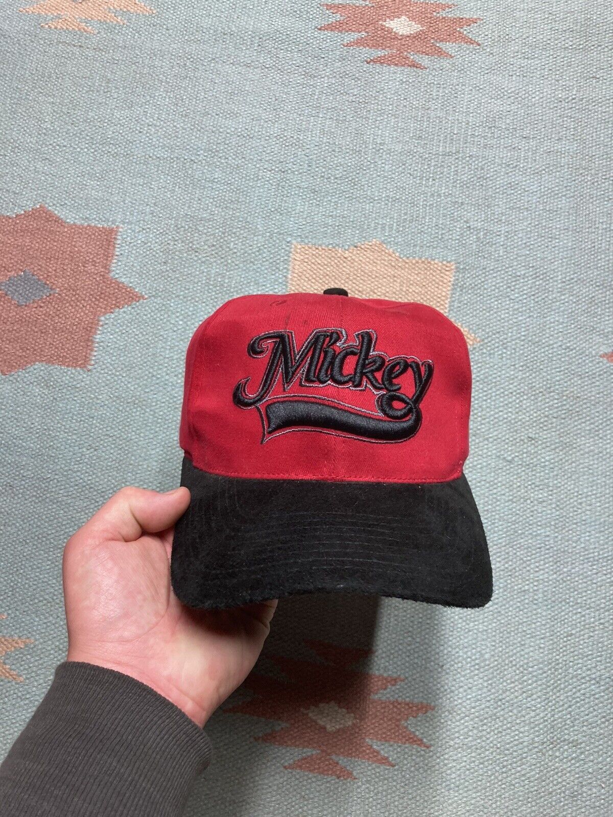 Disney × Vintage VTG hat Mickey Mouse Disney cartoon embroidered adjustable Size ONE SIZE - 2 Thumbnail