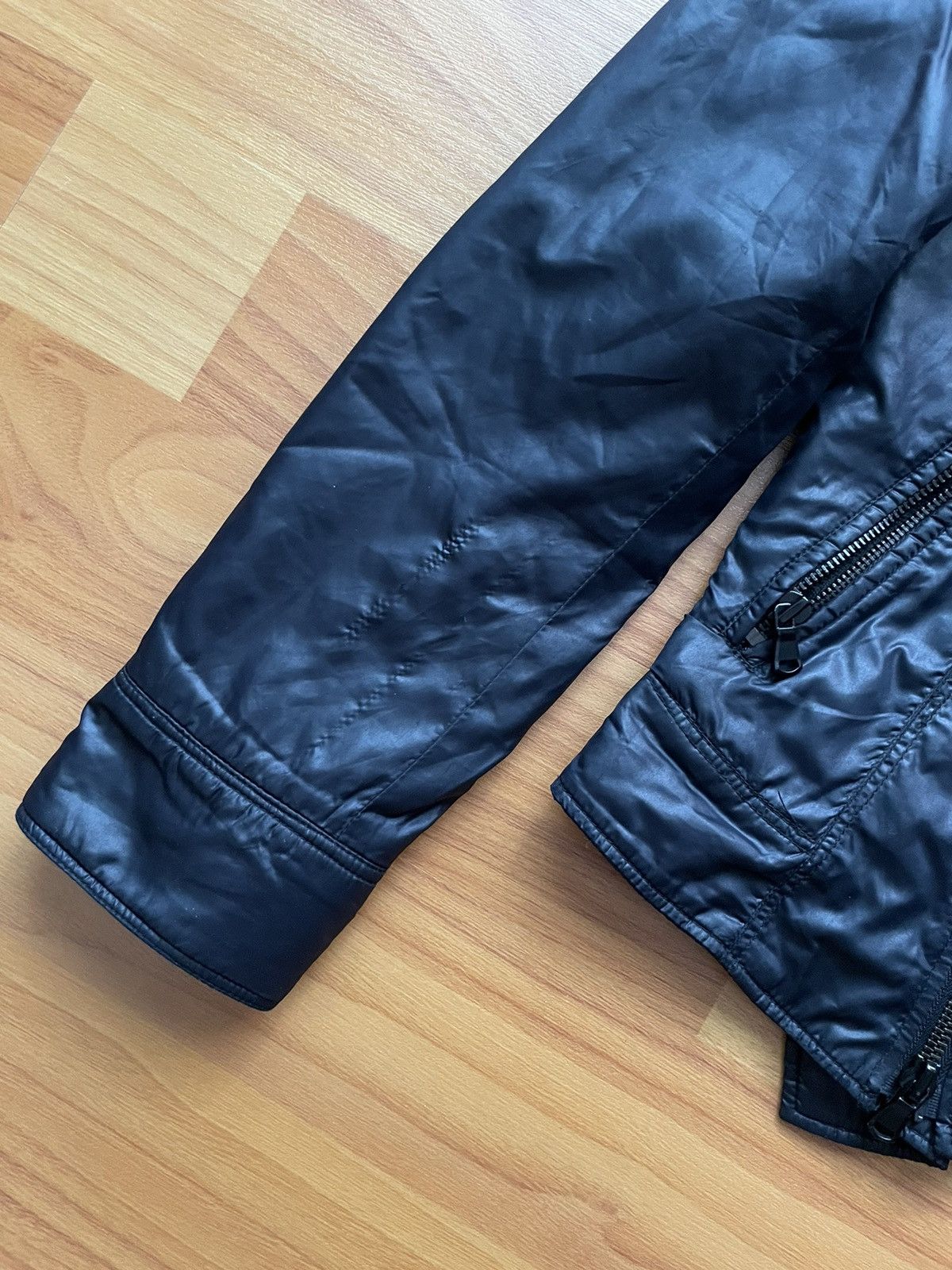 Diesel Vintage Diesel Logo Avant Garde Biker Jacket Backprint Size XS / US 0-2 / IT 36-38 - 4 Thumbnail