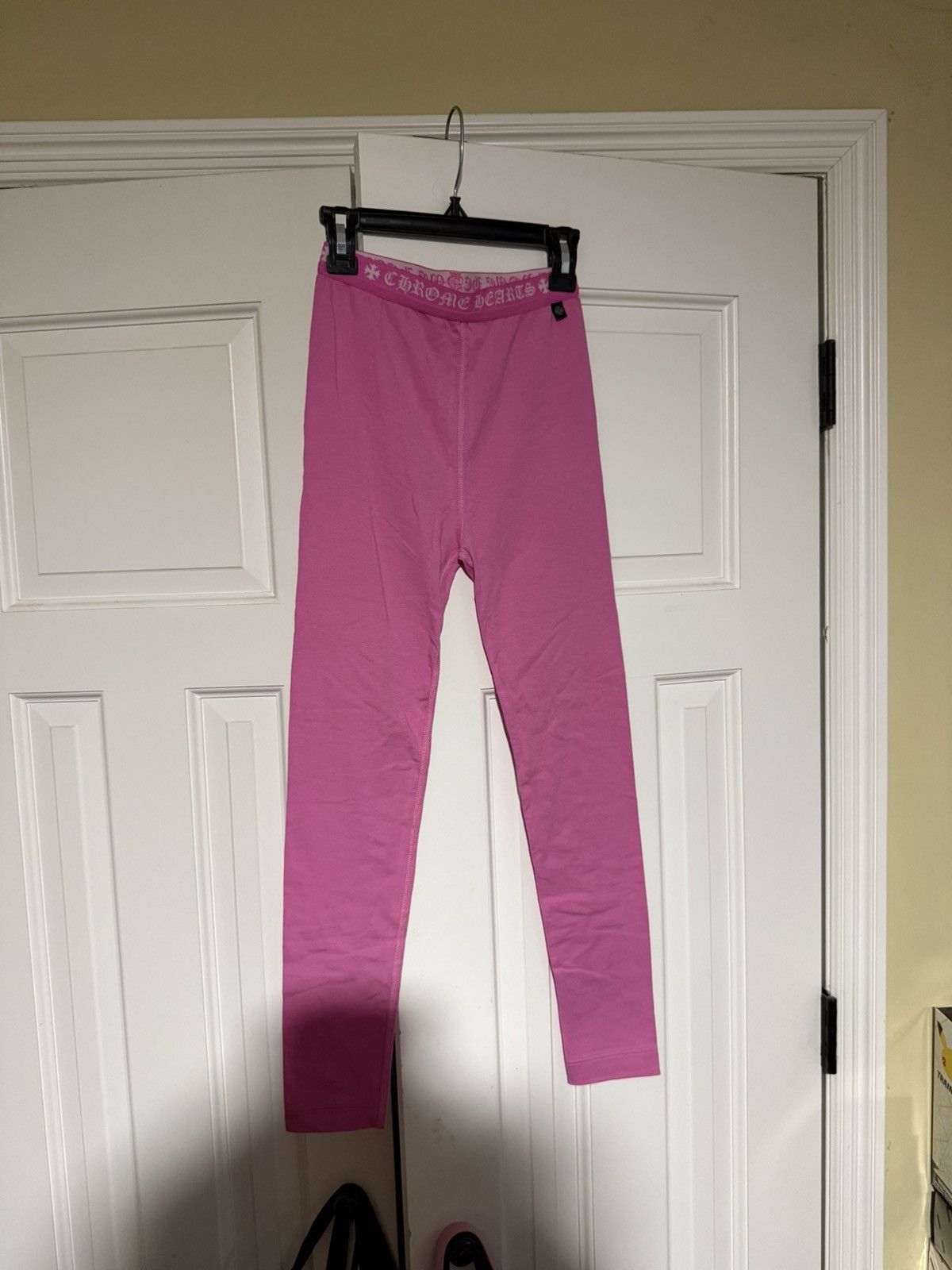 Chrome Hearts Chrome Hearts Pink Horseshoe Leggings Size US 27 - 1 Thumbnail