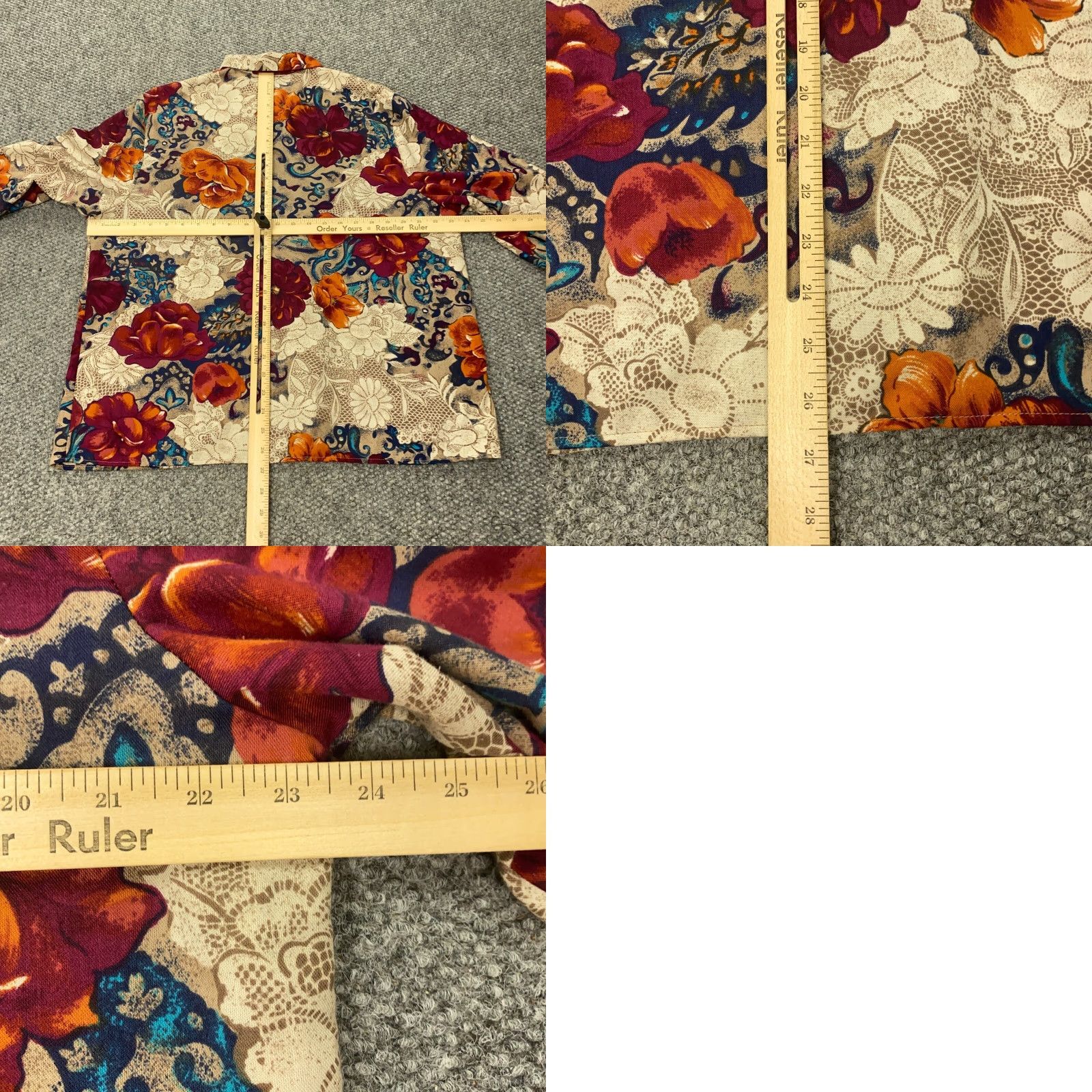 Vintage VTG The Villager Shirt Womens Large Floral All Over Print Top Button Up Size L / US 10 / IT 46 - 8 Thumbnail