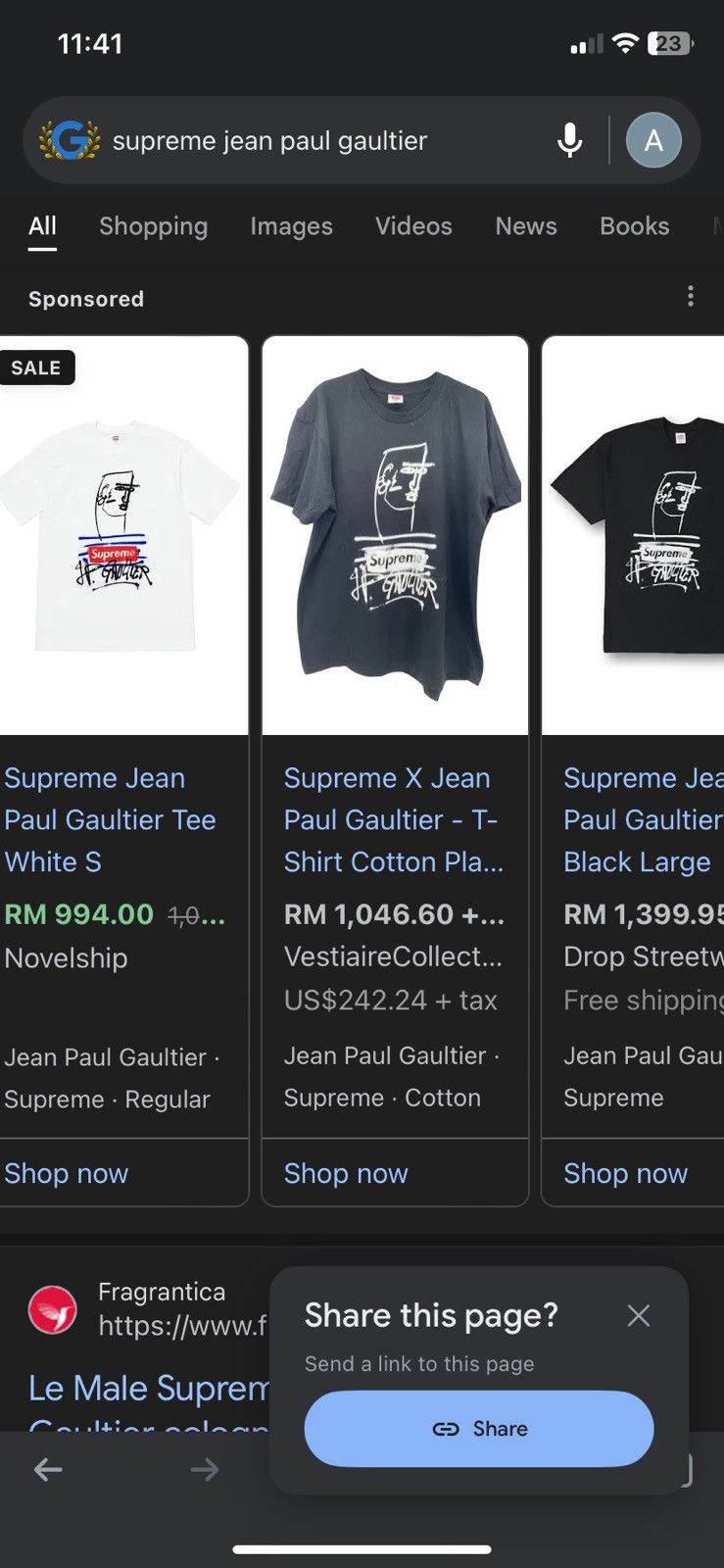 Supreme Supreme x Jean Paul Gaultier Size US L / EU 52-54 / 3 - 10 Thumbnail