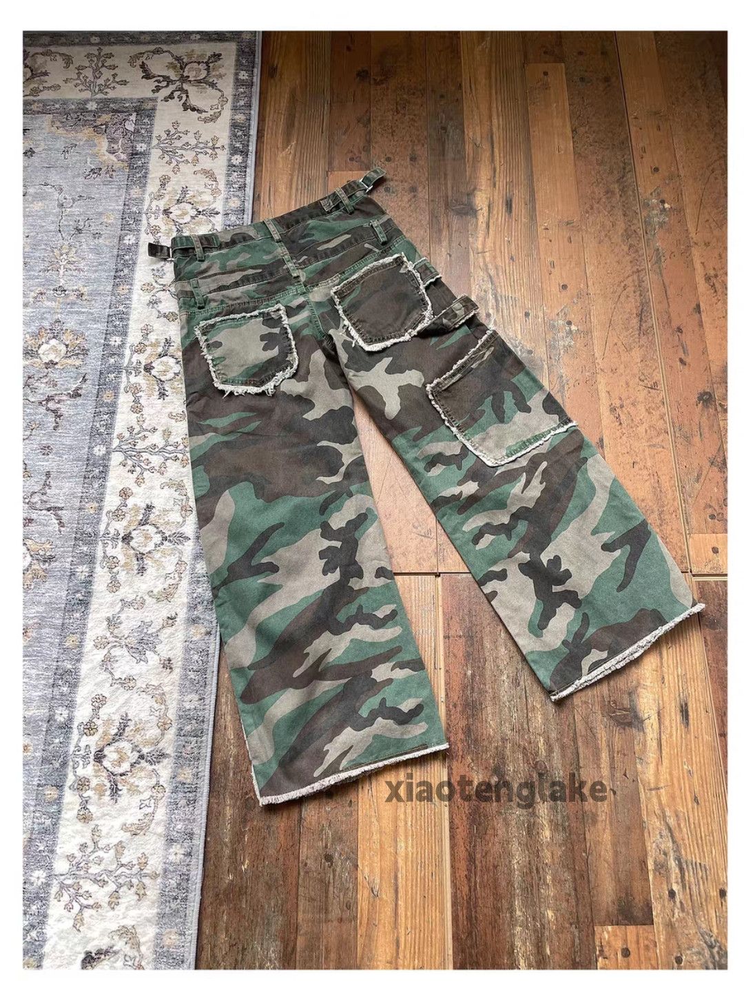 Vintage xtl retro loose baggy skate hiphop camo carpenter pants Size US 30 / EU 46 - 1 Thumbnail