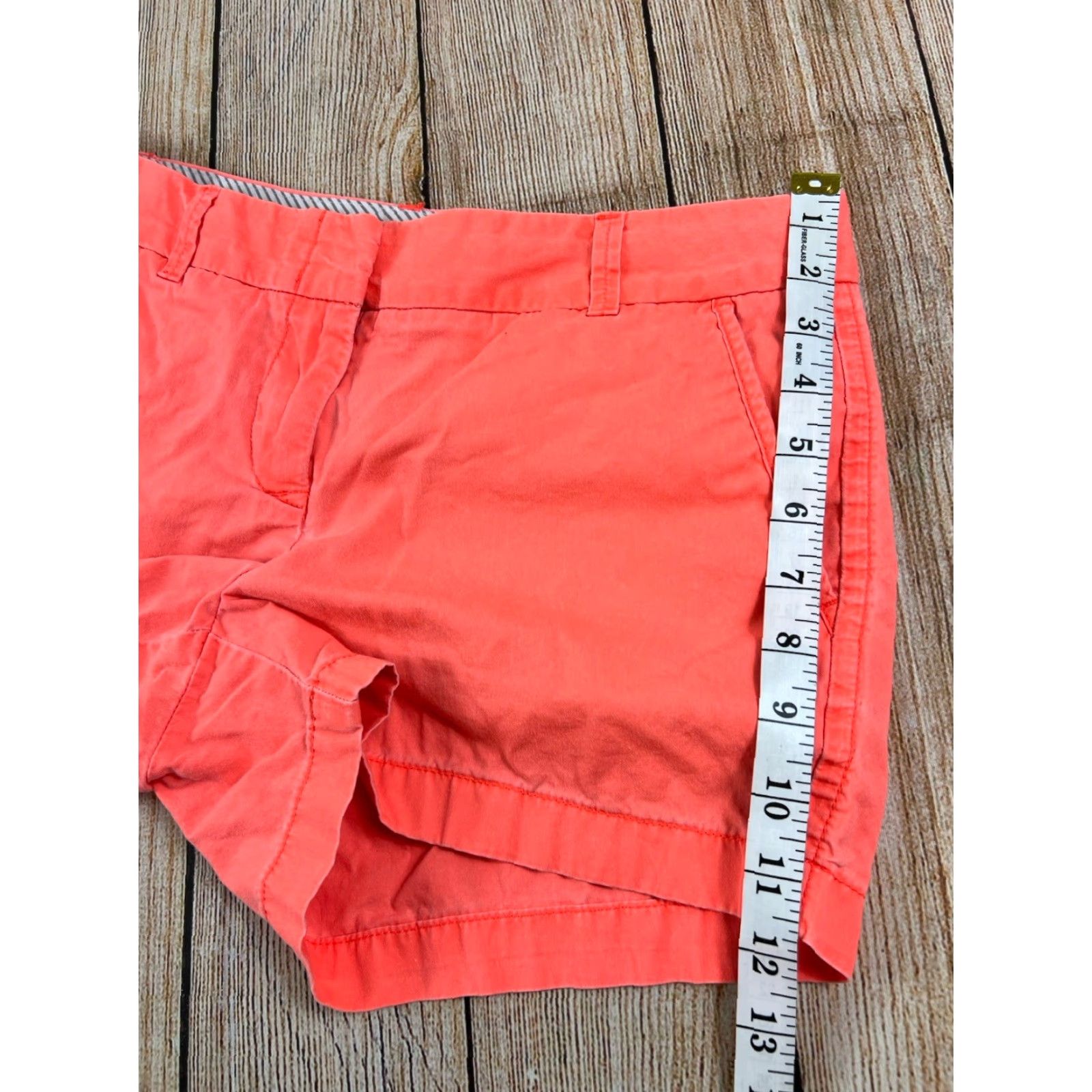 J.Crew J.CREW Women’s Chino Shorts Orange 100% Cotton Size 6 Pockets Flat Front 4 in Inseam Vintage? No (Regular) Spring Summer Beach Walking Preppy Size 28" / US 6 / IT 42 - 5 Thumbnail