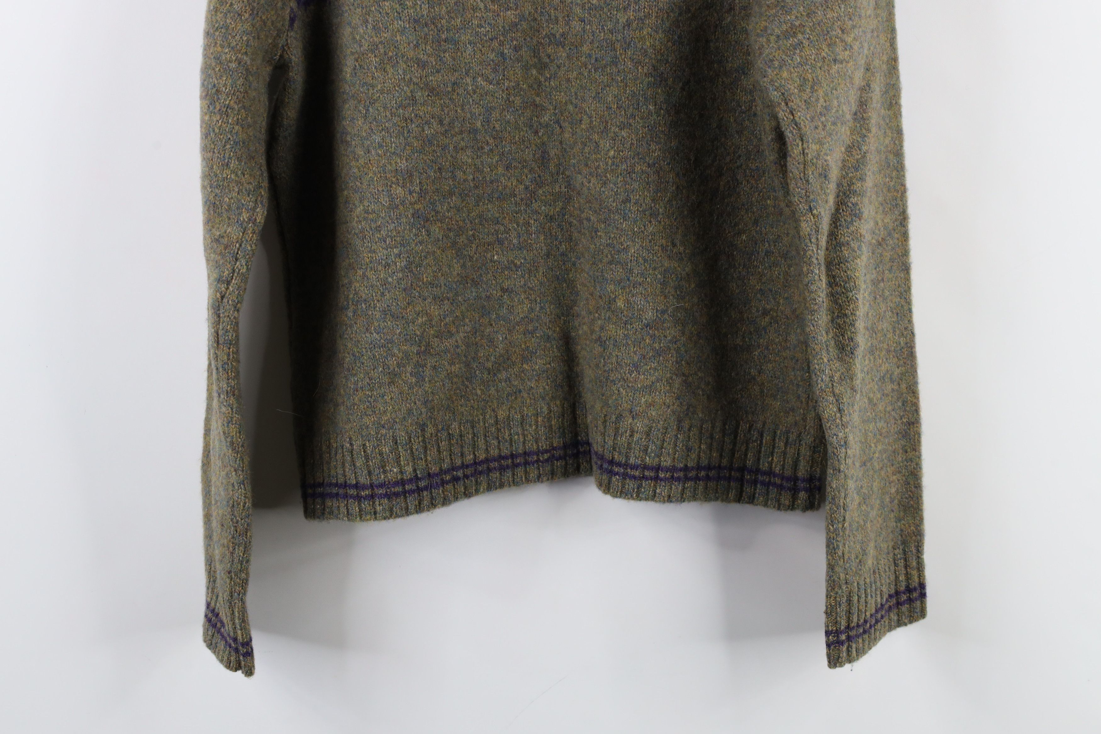Abercrombie & Fitch × Vintage Vintage 90s Abercrombie & Fitch Fair Isle Wool Knit Sweater Size L / US 10 / IT 46 - 9 Thumbnail