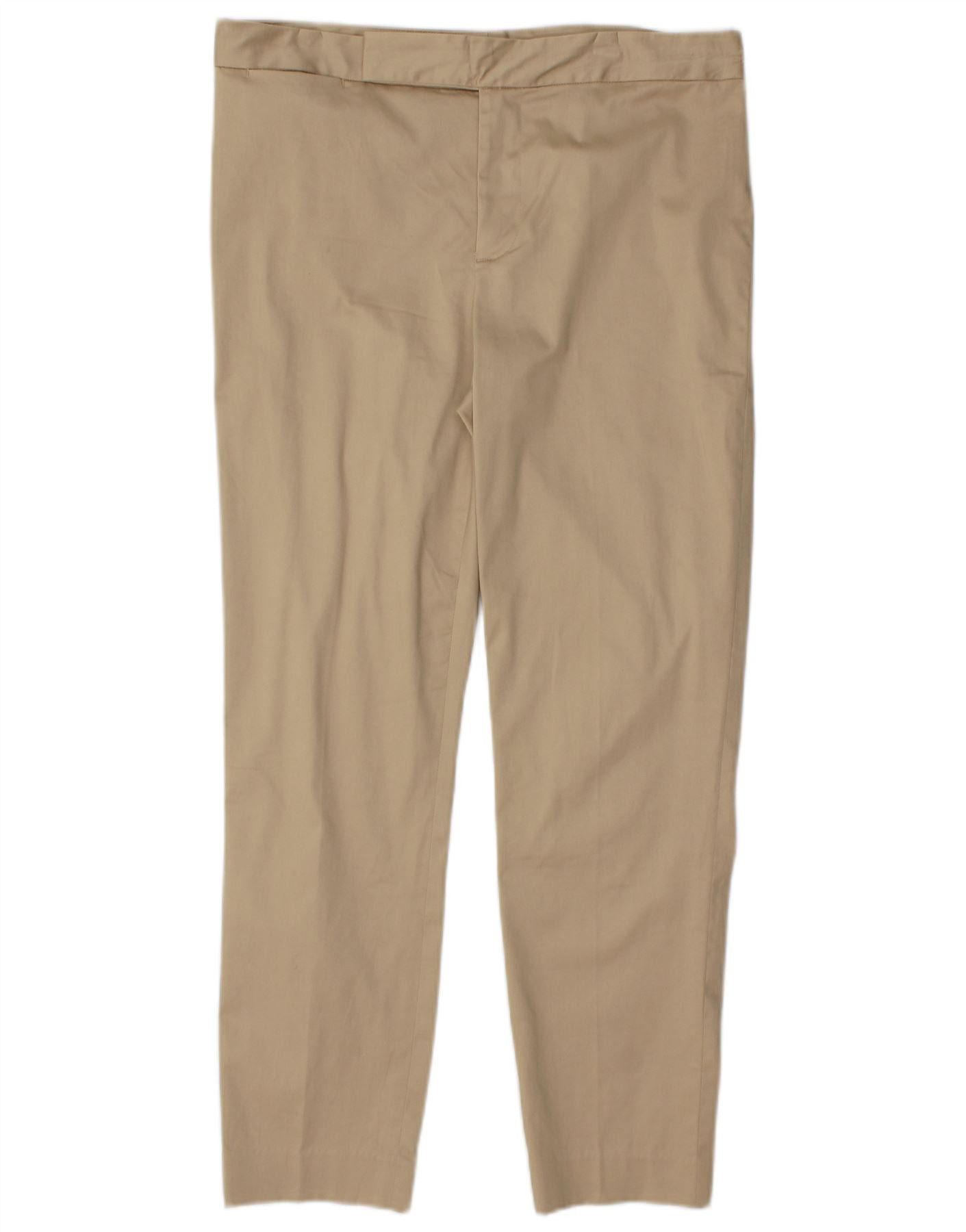 Ralph Lauren Womens Slim Casual Trousers US 10 Large W32 L27 Beige Cotton Size 28" / US 6 / IT 42 - 1 Thumbnail