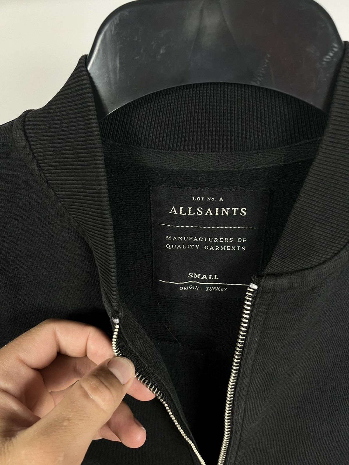 Allsaints AllSaints Men’s Black Bomber Jacket Zip Up Size S Casual Size US S / EU 44-46 / 1 - 4 Thumbnail
