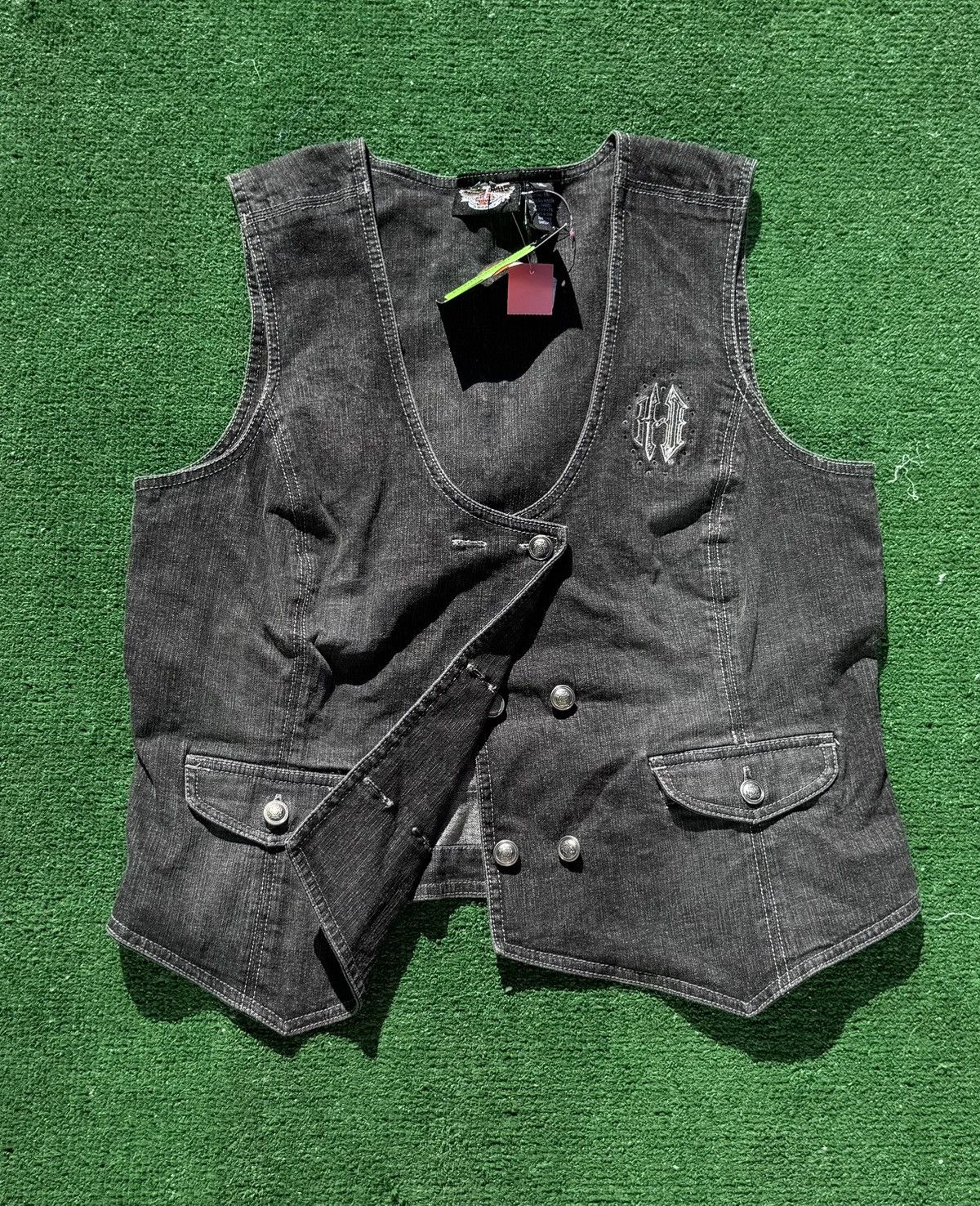 Harley Davidson Harley Davidson Womens Vest w/ Pockets & Rhinestone Back Size XL / US 12-14 / IT 48-50 - 1 Thumbnail