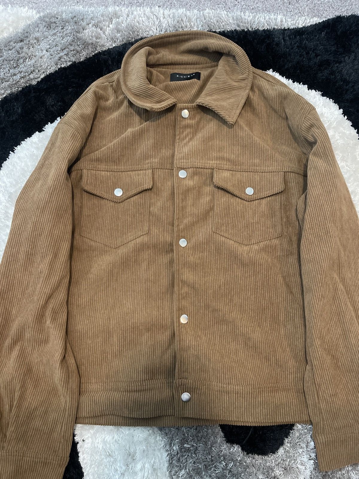 Richie Le Collection Brown Corduroy Richie Le Jacket Size US XL / EU 56 / 4 - 1 Thumbnail