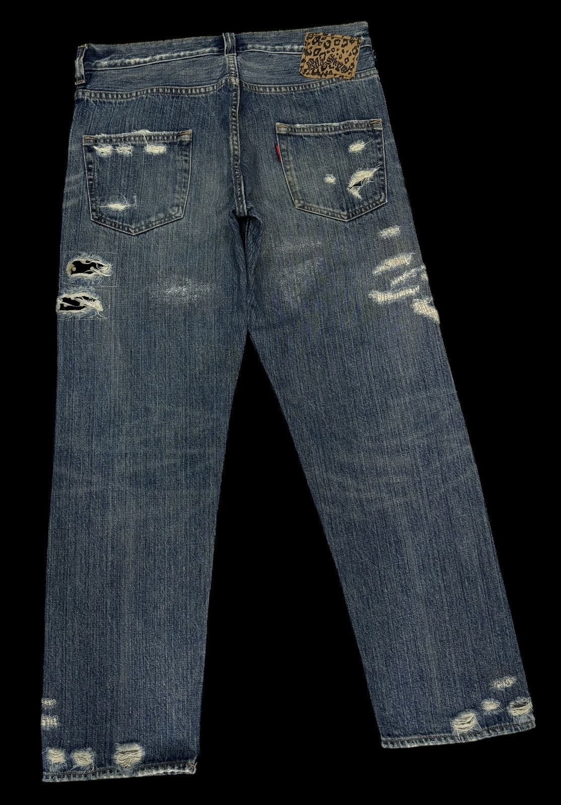 Hysteric Glamour × Undercover 🔥RNA SLANG THRASHED DISTRESSED DENIM JEANS Size US 32 / EU 48 - 4 Thumbnail