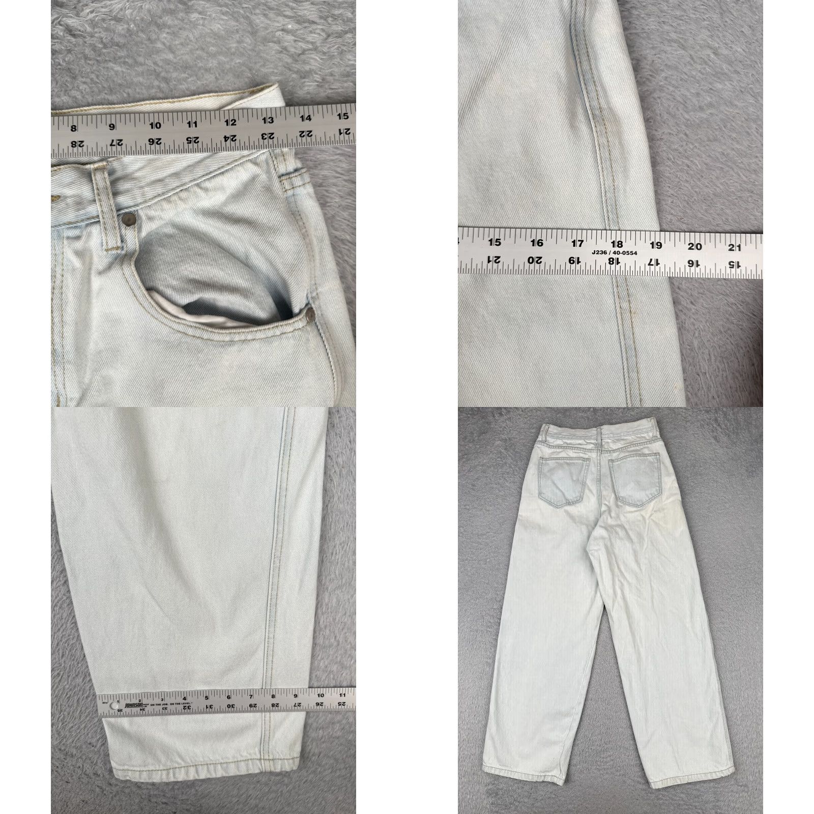 Vintage 2Mood Jeans Women Small Blue Denim Wide Leg High Rise Cotton Light Wash 27x28 Size 27" / US 4 / IT 40 - 9 Thumbnail