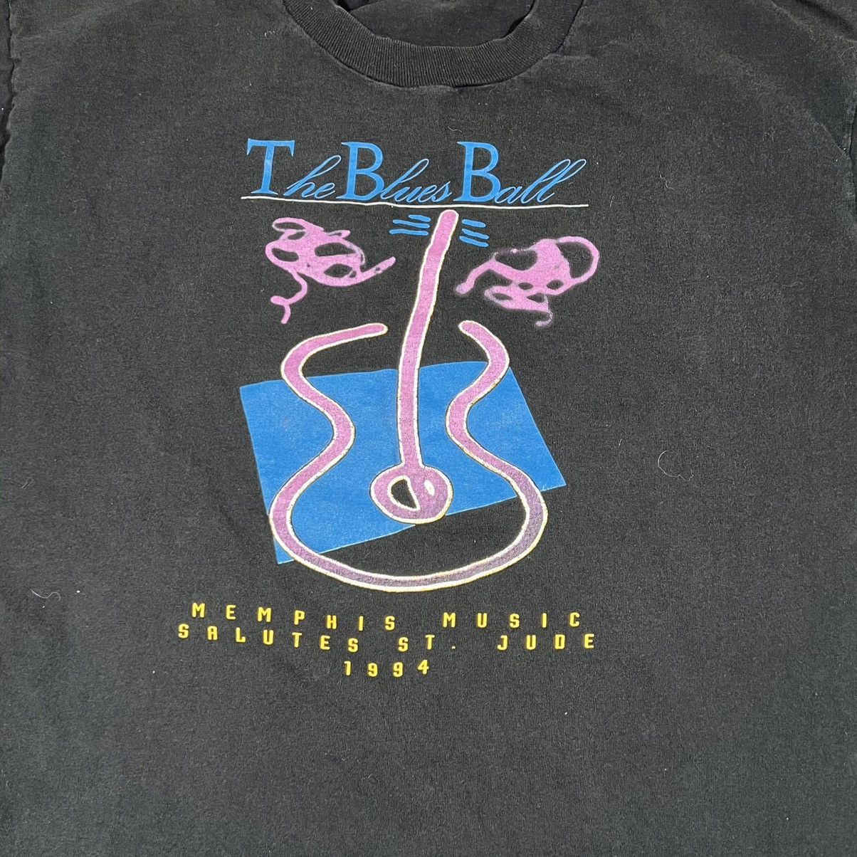 Fruit Of The Loom Vintage Memphis The Blues Ball Tshirt XL Single Stitch USA Size US XL / EU 56 / 4 - 2 Thumbnail