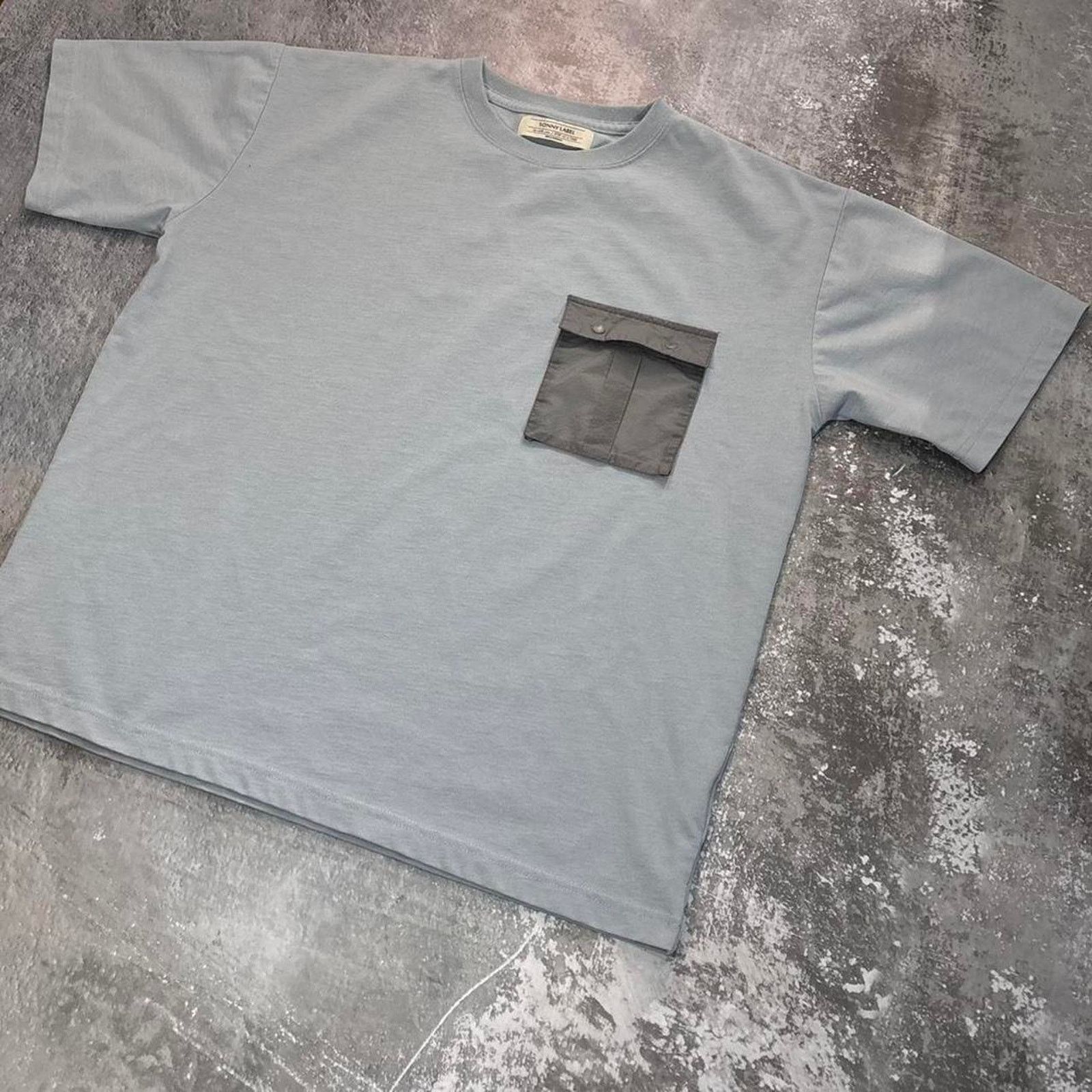Japanese Brand × URBAN RESEARCH DOORS Blue Urban Research Sonny Label Blank Pocket T Shirt! Nylon Size US L / EU 52-54 / 3 - 2 Thumbnail