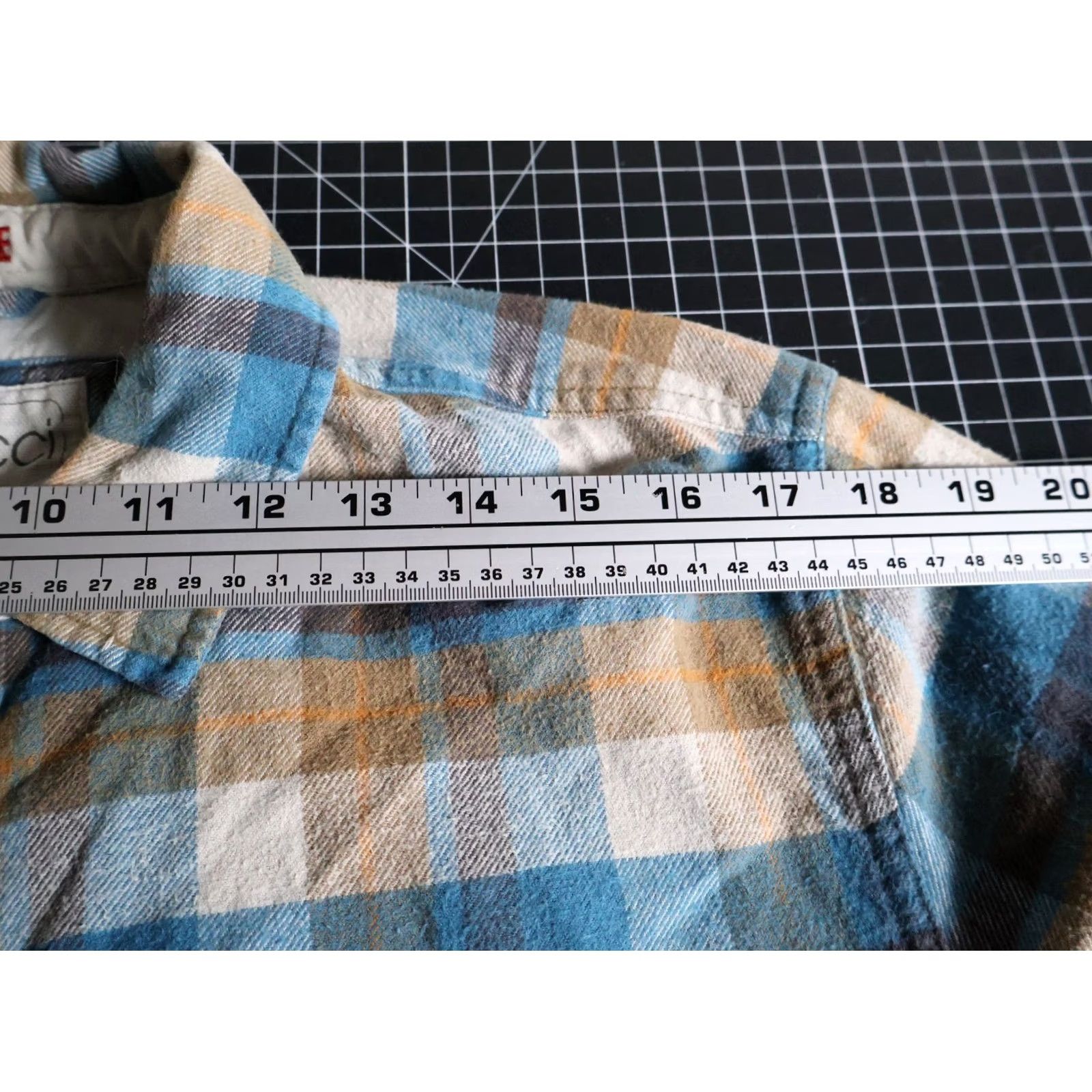 Gramicci Gramicci Flannel Shirt Mens Large Gray Blue Plaid 100% Cotton Workwear Vintage No 90s Grunge Retro Casual Button-Up Size US L / EU 52-54 / 3 - 7 Thumbnail