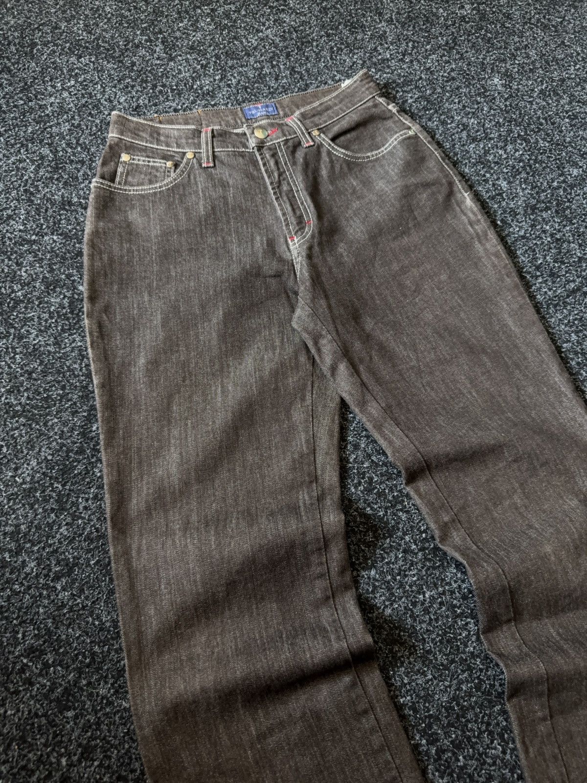 Trussardi Vintage 90s Retro Trussardi Jeans Brown Denim Bootcut Pants Size 27" / US 4 / IT 40 - 5 Thumbnail