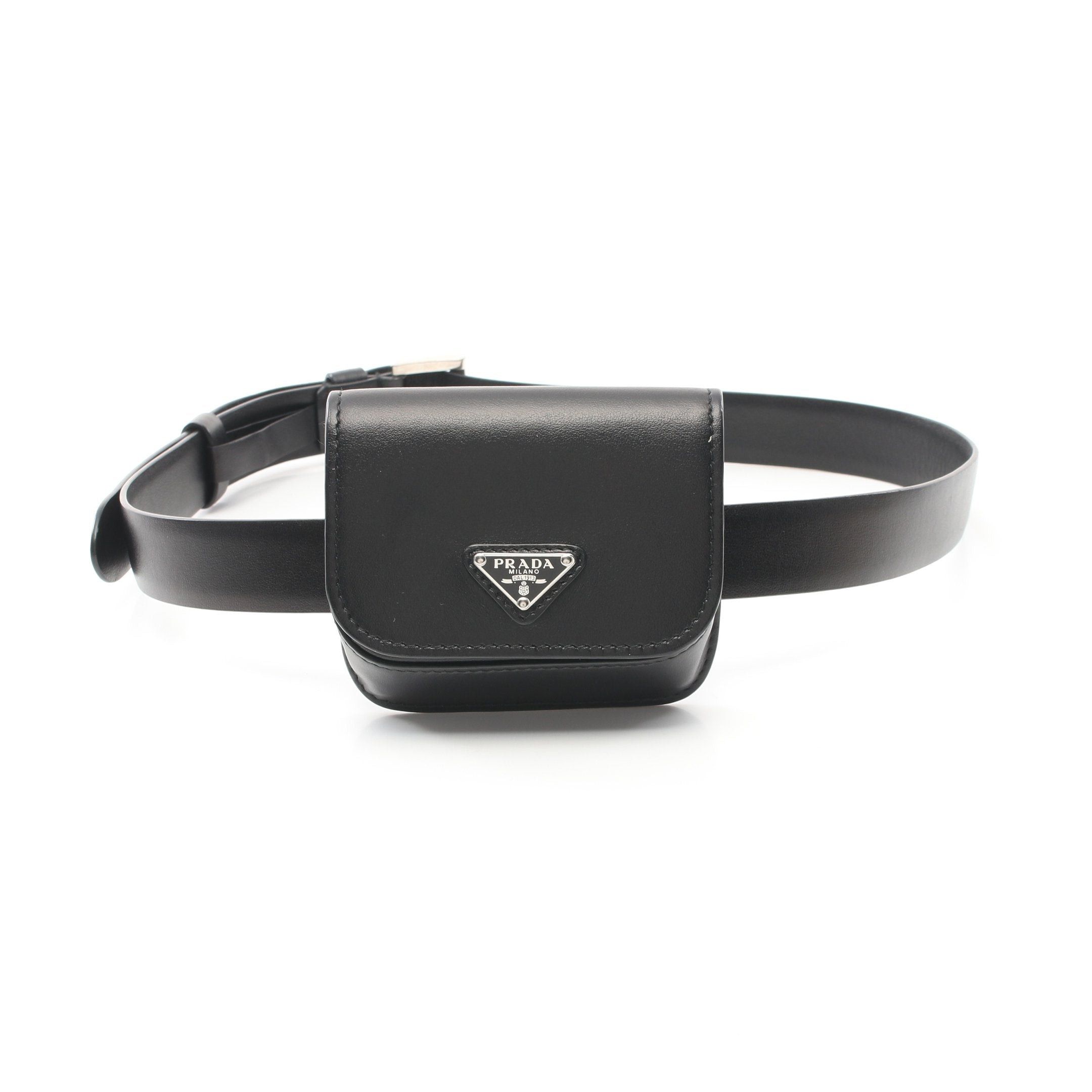 Prada Prada Body Bag Waist Leather Black Size ONE SIZE - 1 Thumbnail