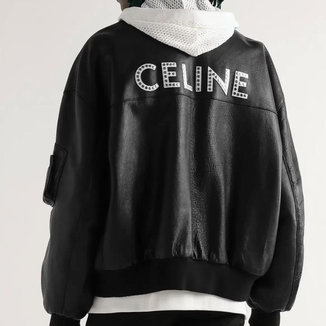 Celine Celine Sudded Logo Leather Bomber Jacket Size US M / EU 48-50 / 2 - 3 Thumbnail