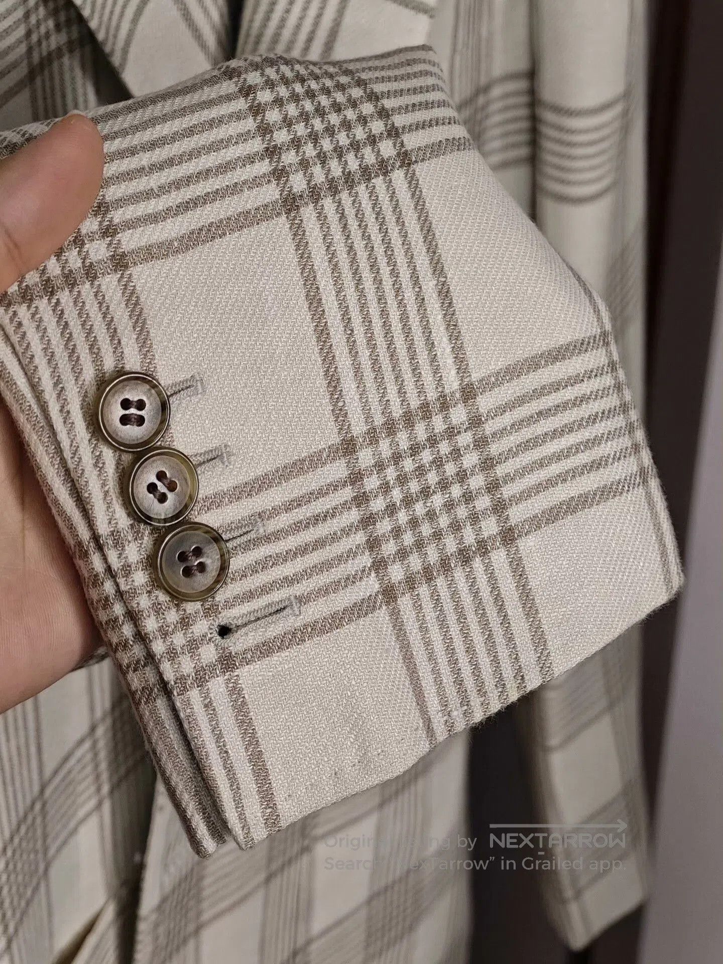 Ermenegildo Zegna Custom Italian Zegna Check Suit Jacket. Size US S / EU 44-46 / 1 - 4 Thumbnail