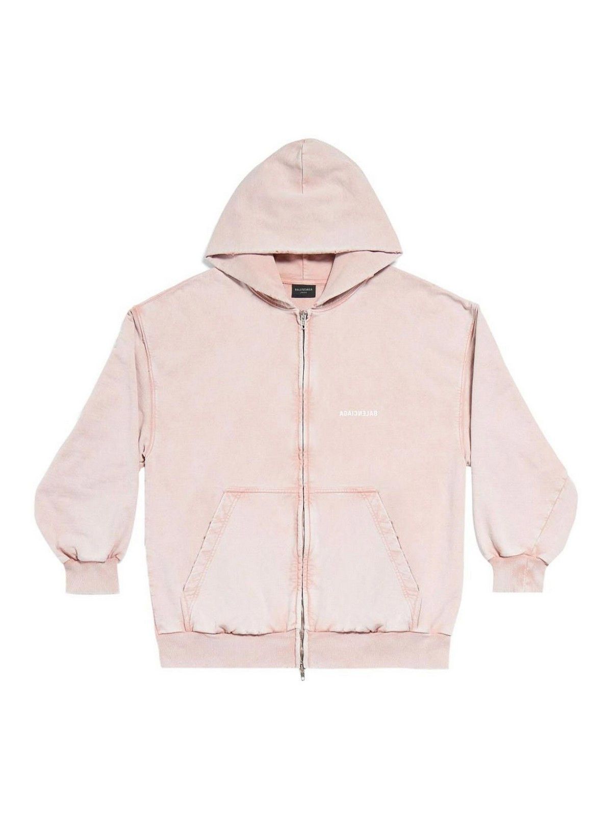 Balenciaga o1s1rm1125 Mirror Balenciaga Zip-Up Hoodie Small Fit Pink Size M / US 6-8 / IT 42-44 - 1 Thumbnail