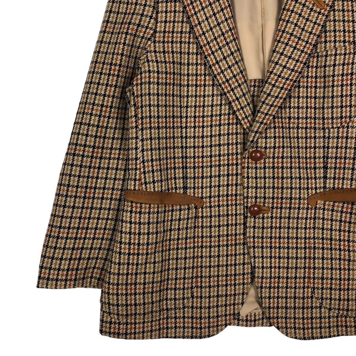 Japanese Brand 🔥VINTAGE DAKS LONDON COATS LEATHER PARTS POCKETS NOVA CHECK Size US S / EU 44-46 / 1 - 6 Thumbnail