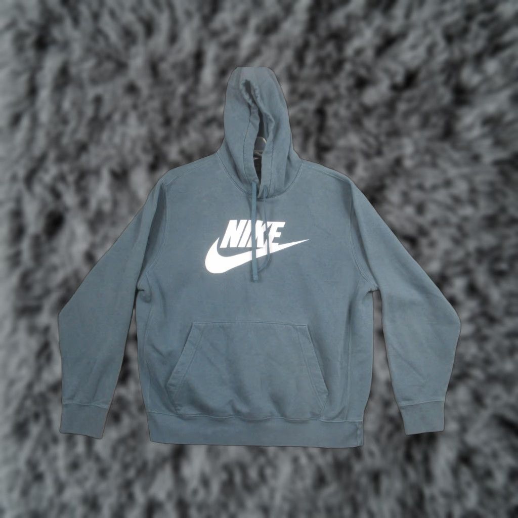 Nike Nike Hoodie Mens Large Blue Club Fleece Pullover Swoosh Logo Graphic Front Kangaroo Pocket BV2973-058 Size US L / EU 52-54 / 3 - 1 Thumbnail