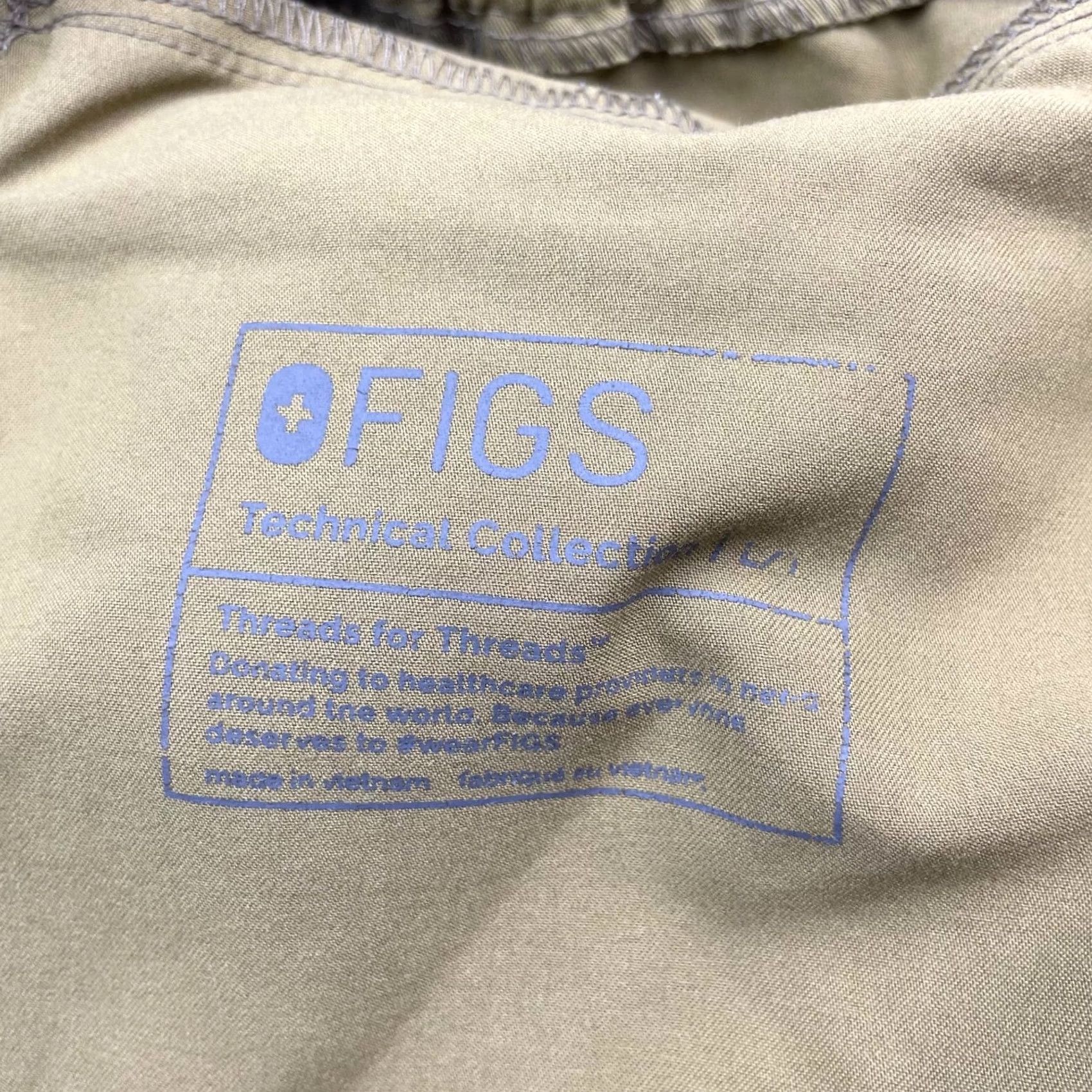 Vintage FIGS Men's Technical Collection Jogger Scrubs Green Large Drawstring Waist Size US 33 - 5 Thumbnail