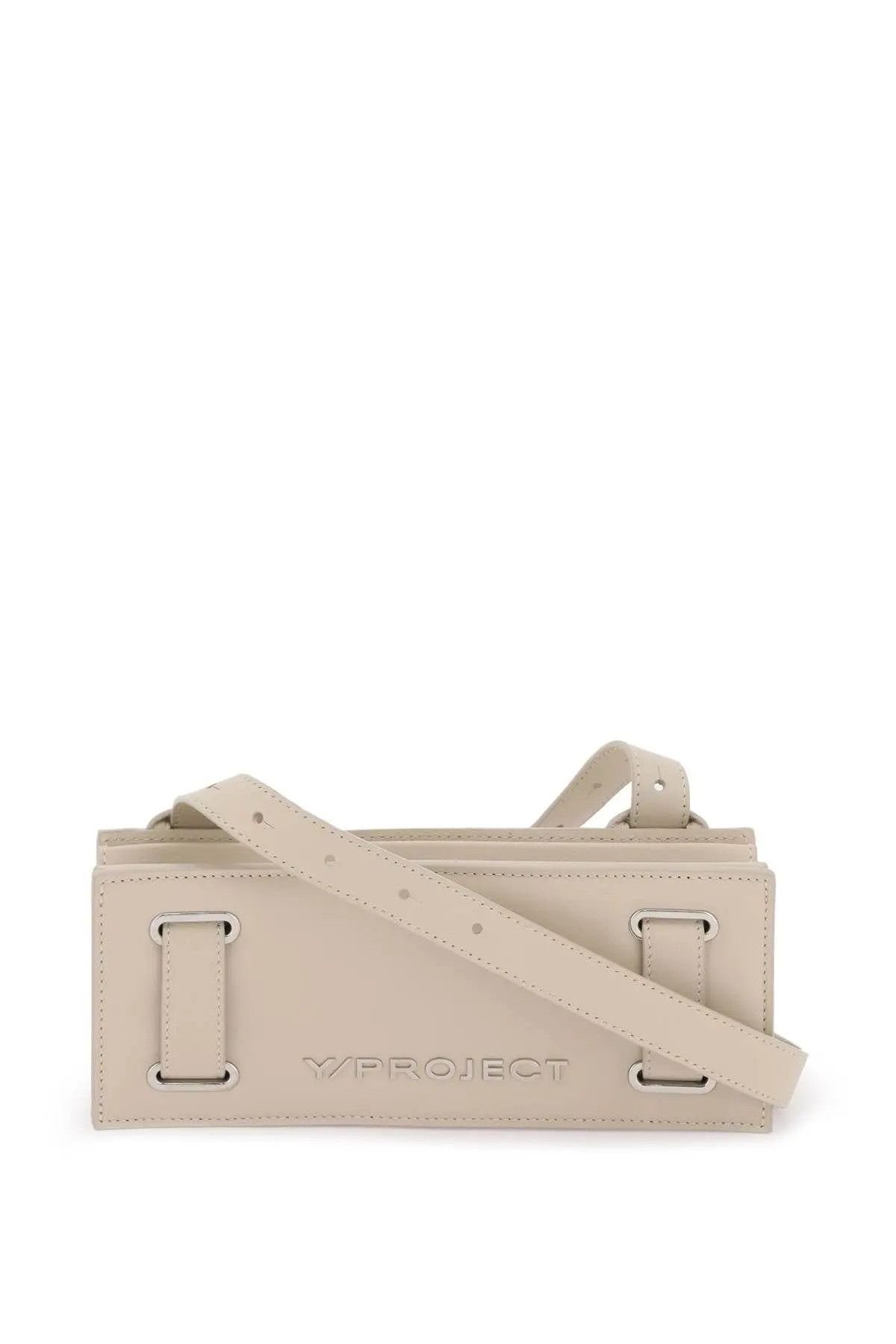 image of Yproject O1S22I1N0124 'mini Accordion' Crossbody Bag In Beige, Men's