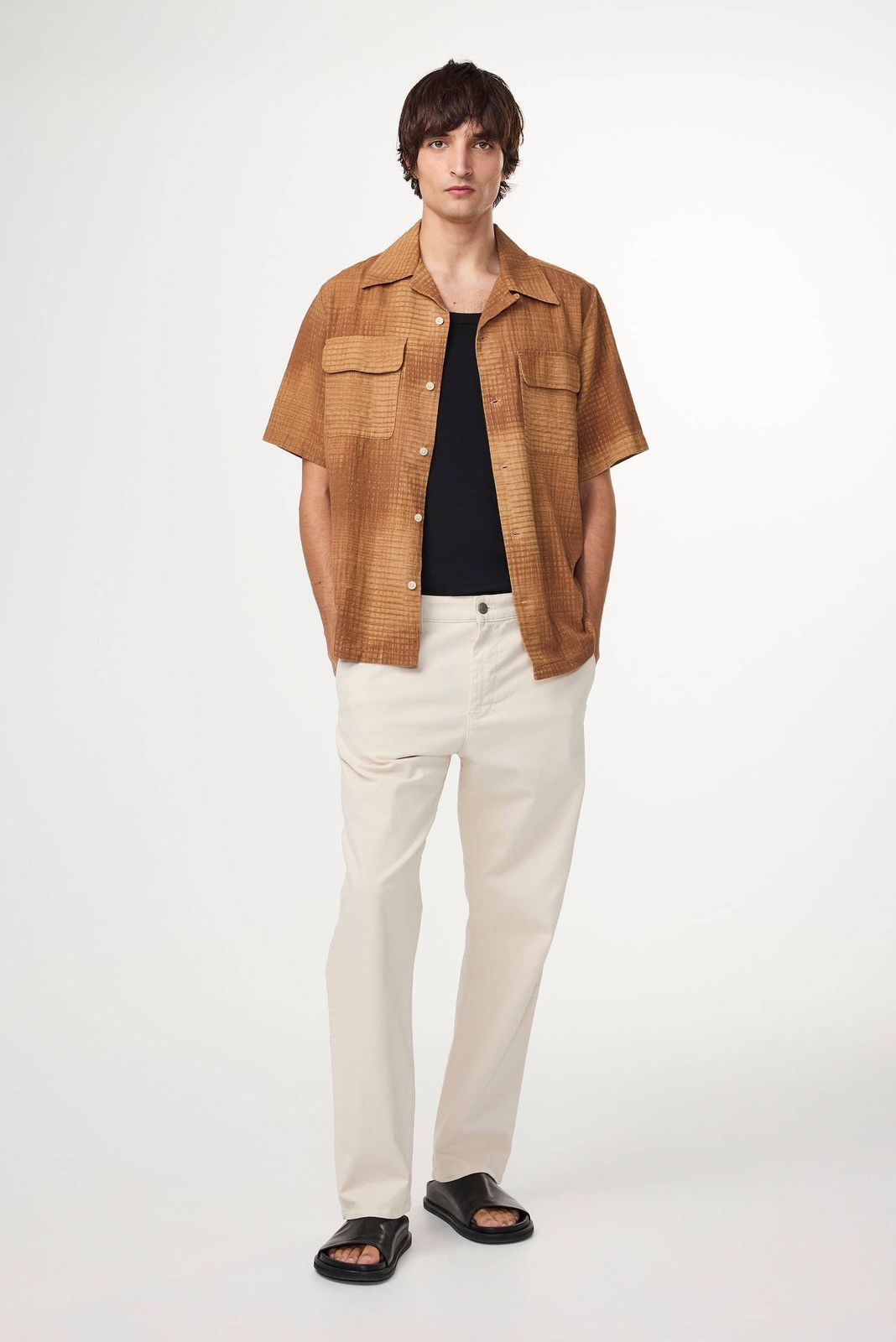 NN07 Daniel linen cotton camp collar shirt Size US M / EU 48-50 / 2 - 6 Thumbnail
