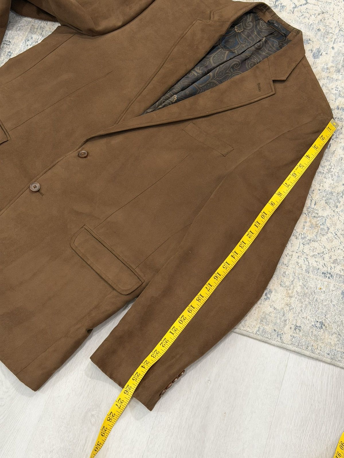 Ralph Lauren VTG Lauren Ralph Lauren Sport Coat 46L Poly Microfiber Suede Size 46L - 7 Thumbnail