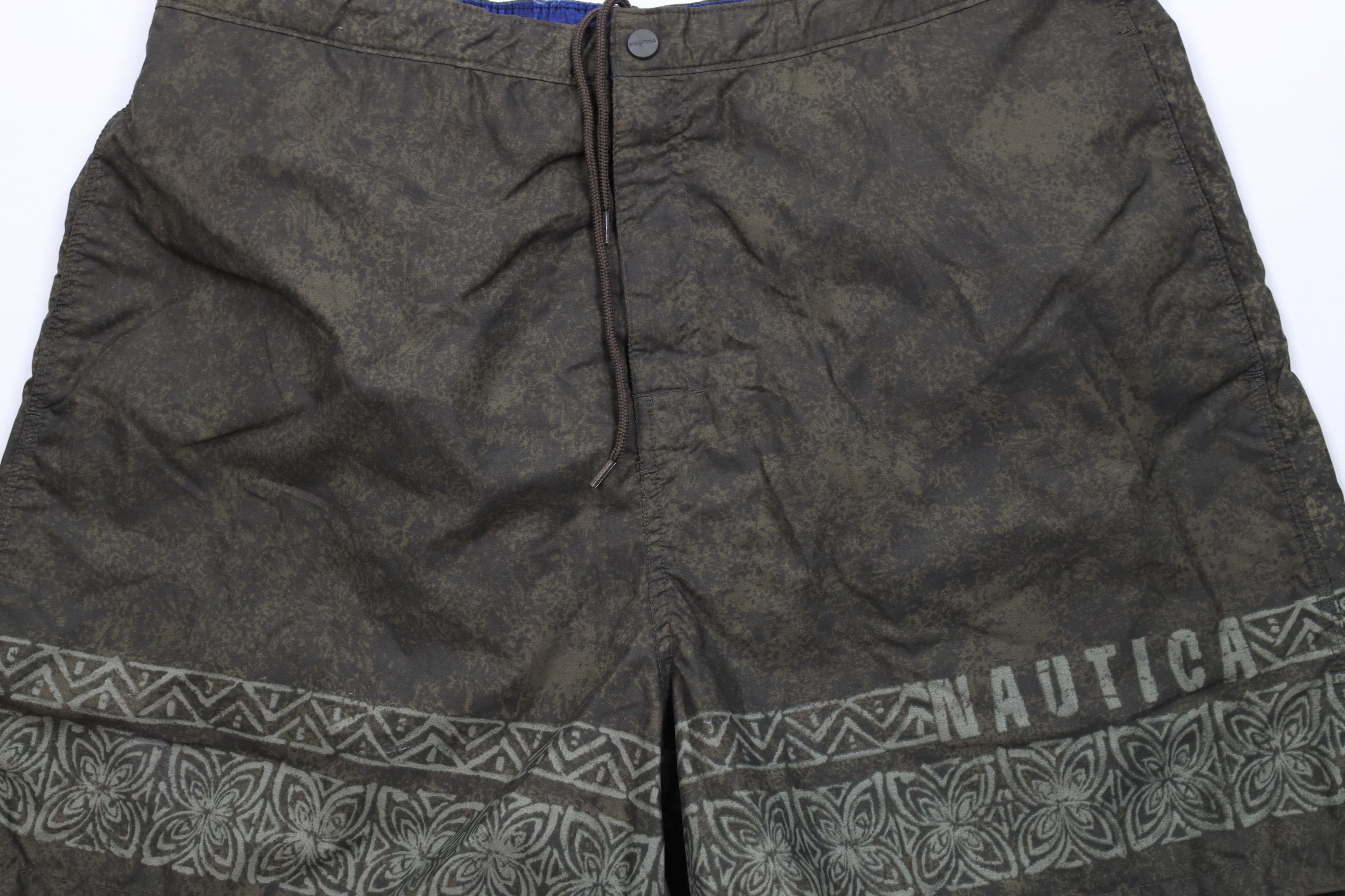 Nautica Vintage 90s Nautica Tribal Flower Lined Shorts Swim Trunks Size US 38 / EU 54 - 3 Thumbnail