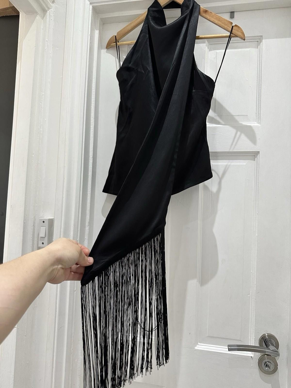 Zara ZARA black halter neck top with open back BNWT Size S / US 4 / IT 40 - 3 Thumbnail