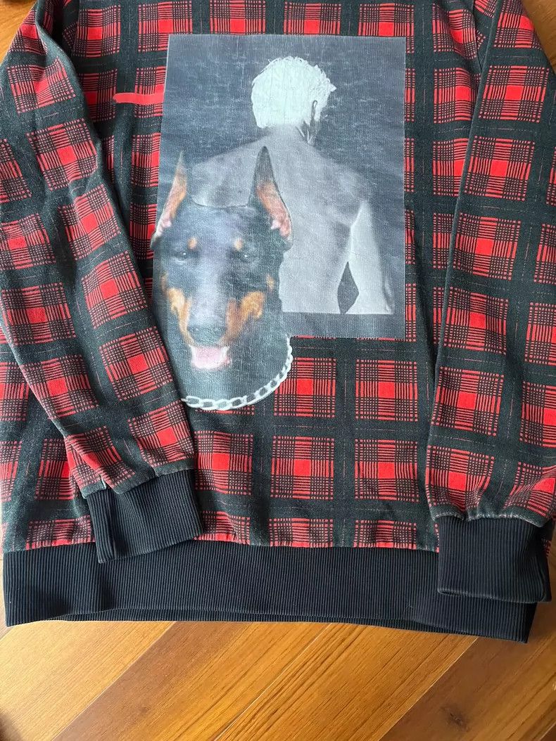 Givenchy Givenchy Robin Dog Red Plaid Hoodie Size XS Size US XS / EU 42 / 0 - 5 Thumbnail