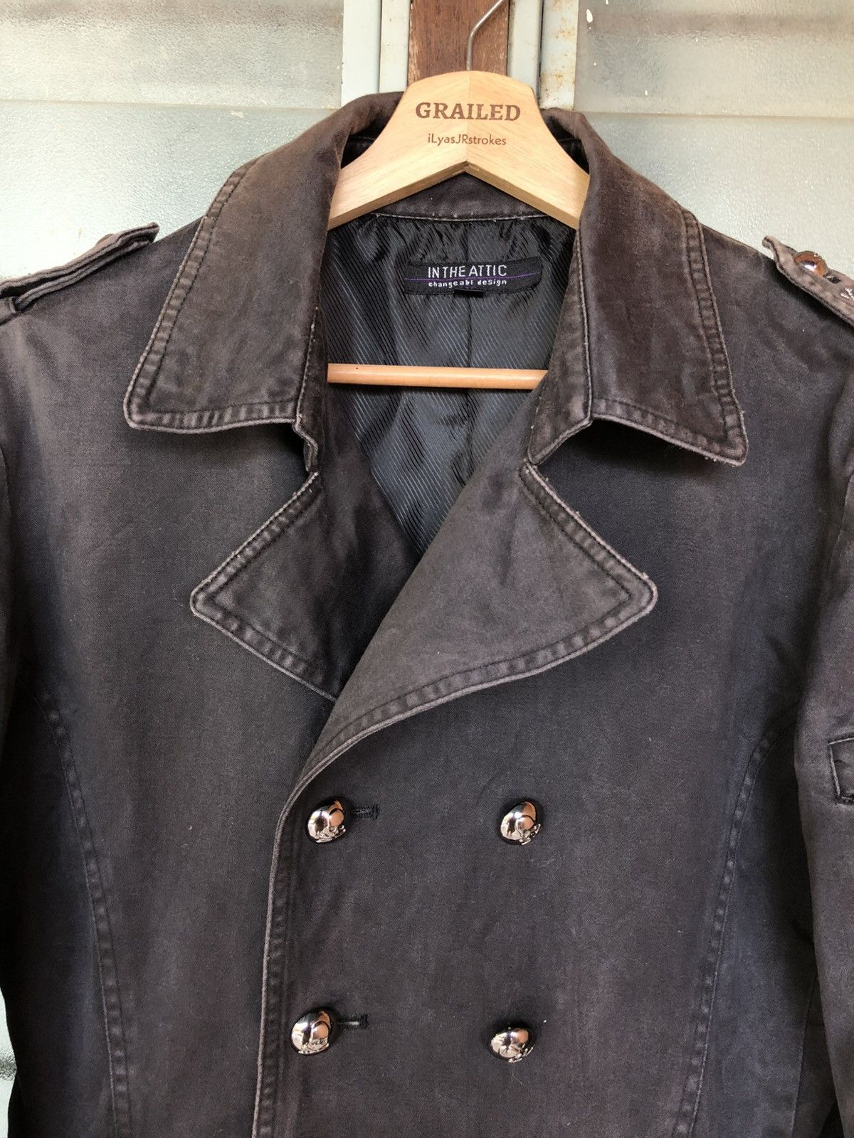 In The Attic Vintage In The Attic Double Breasted Pea Coat Jacket Size US M / EU 48-50 / 2 - 5 Thumbnail