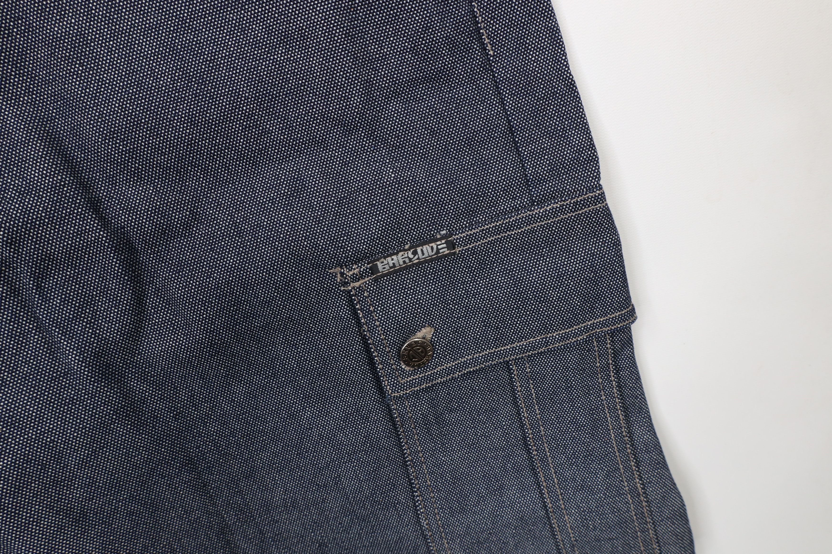 Vintage Deadstock Vintage 90s Y2K Streetwear Denim Cargo Shorts Blue Size US 38 / EU 54 - 5 Thumbnail