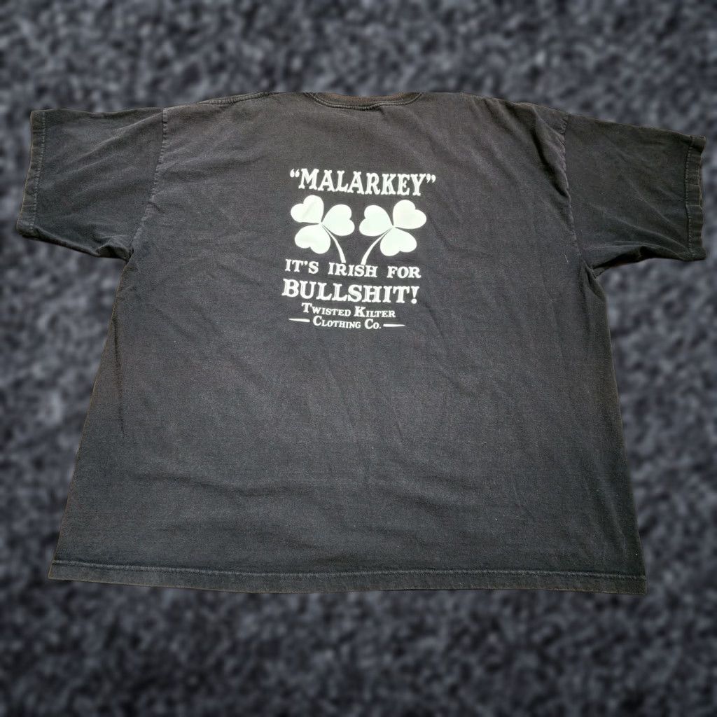 Doublet VINTAGE Bayside 5XL Black Double-Sided Funny Irish Beer T-Shirt Mens USA-Made Size US XXL / EU 58 / 5 - 1 Thumbnail