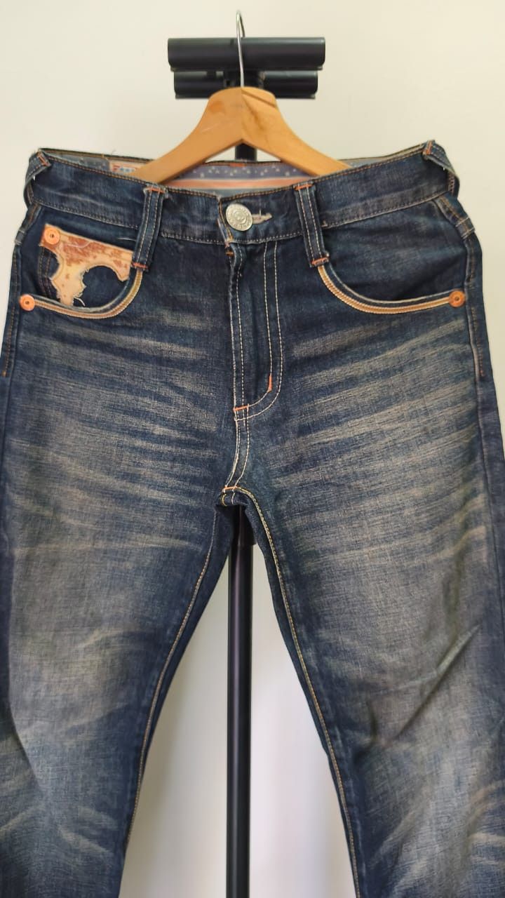 Edwin Edwin 505 Blue Trip Distressed Jeans Size US 29 - 14 Thumbnail